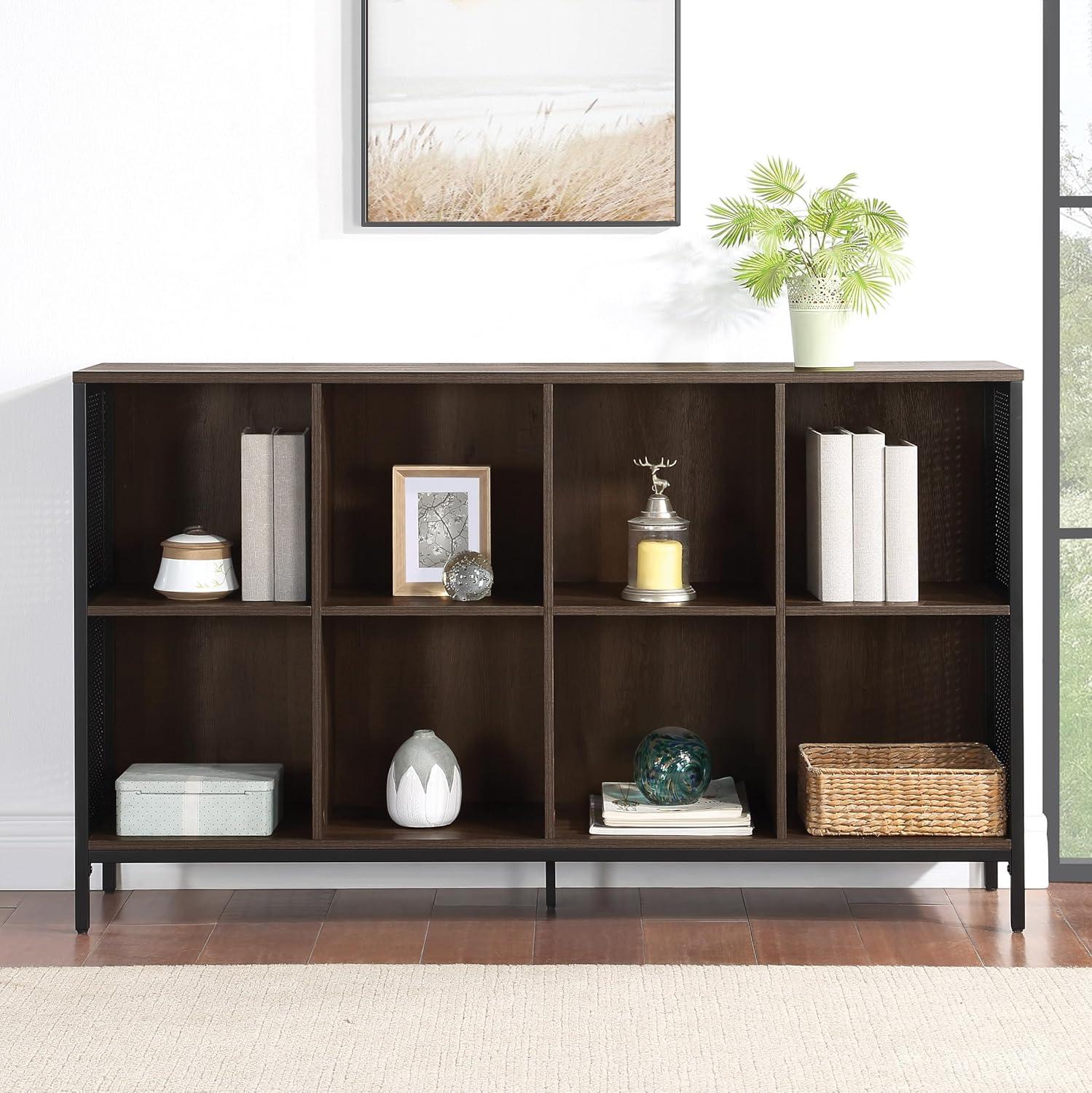 Ace 8-Cube Ash Wood and Metal Bookcase