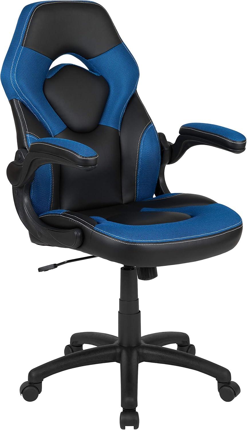 Flash Furniture X10 Gaming Chair Racing Office Ergonomic Computer PC Adjustable Swivel Chair with Flip-up Arms