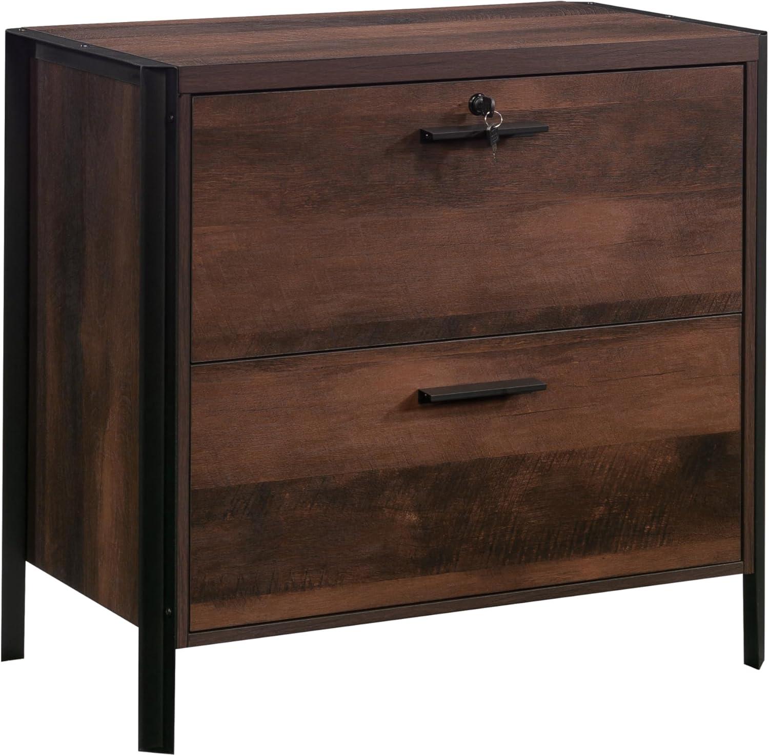 Briarbrook 2 Drawer Lateral File Barrel Oak - Sauder: Locking, CARB Certified, Metal Frame