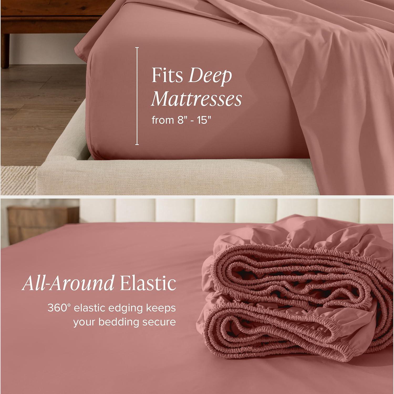 Bare Home 100% Cotton Percale Sheet Set