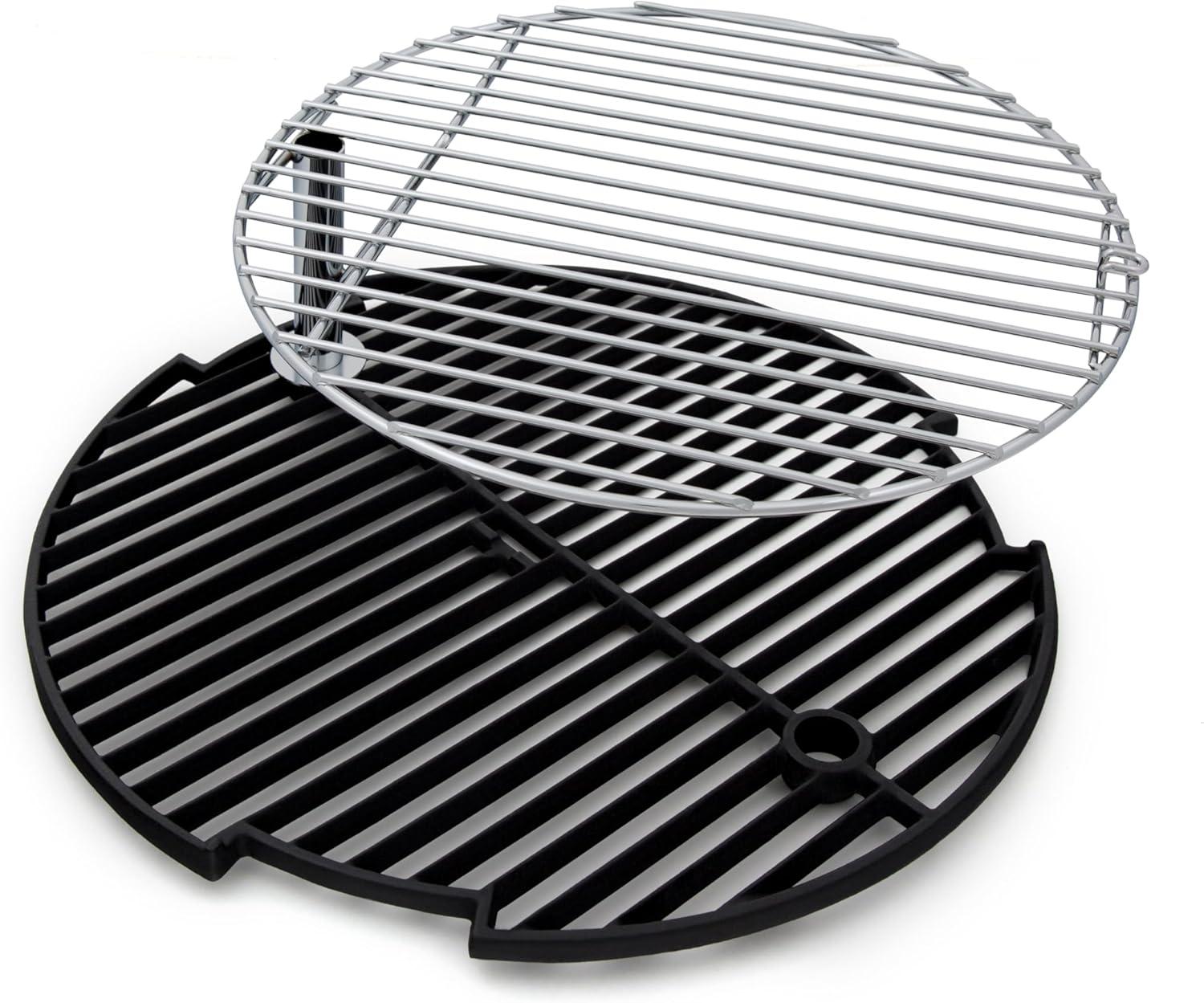 Broil King 19" Black Cast Iron and Chrome Grill Grate Set