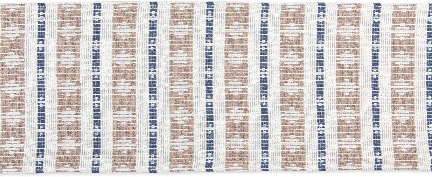 FRENCH BLUE/STONE COLBY SOUTHWEST TABLE RUNNER 15x72