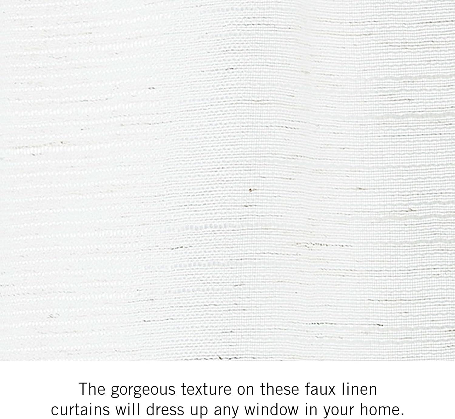 Nautica Nautica Synthetic Solid Color Sheer Rod Pocket Curtain Panels