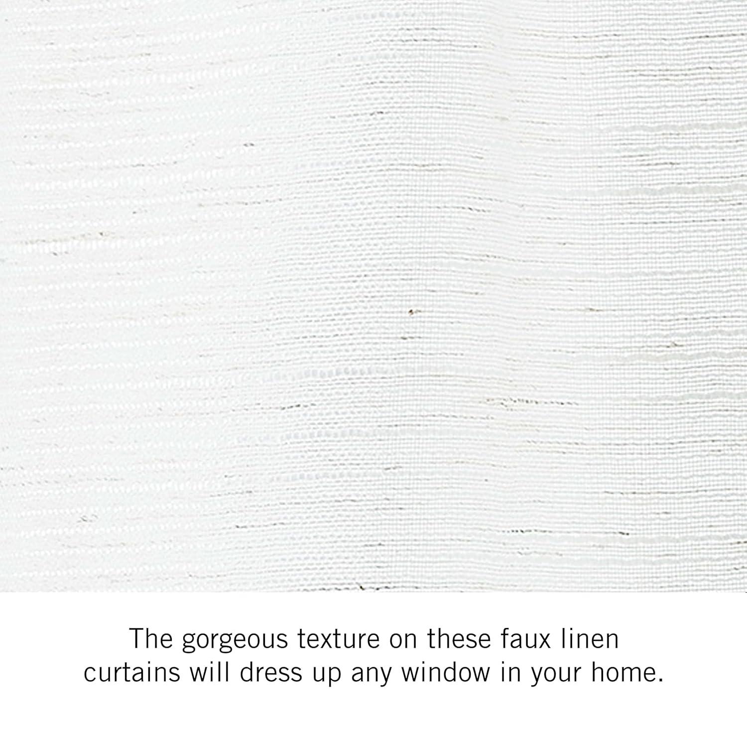 Nautica Nautica Synthetic Solid Color Sheer Rod Pocket Curtain Panels