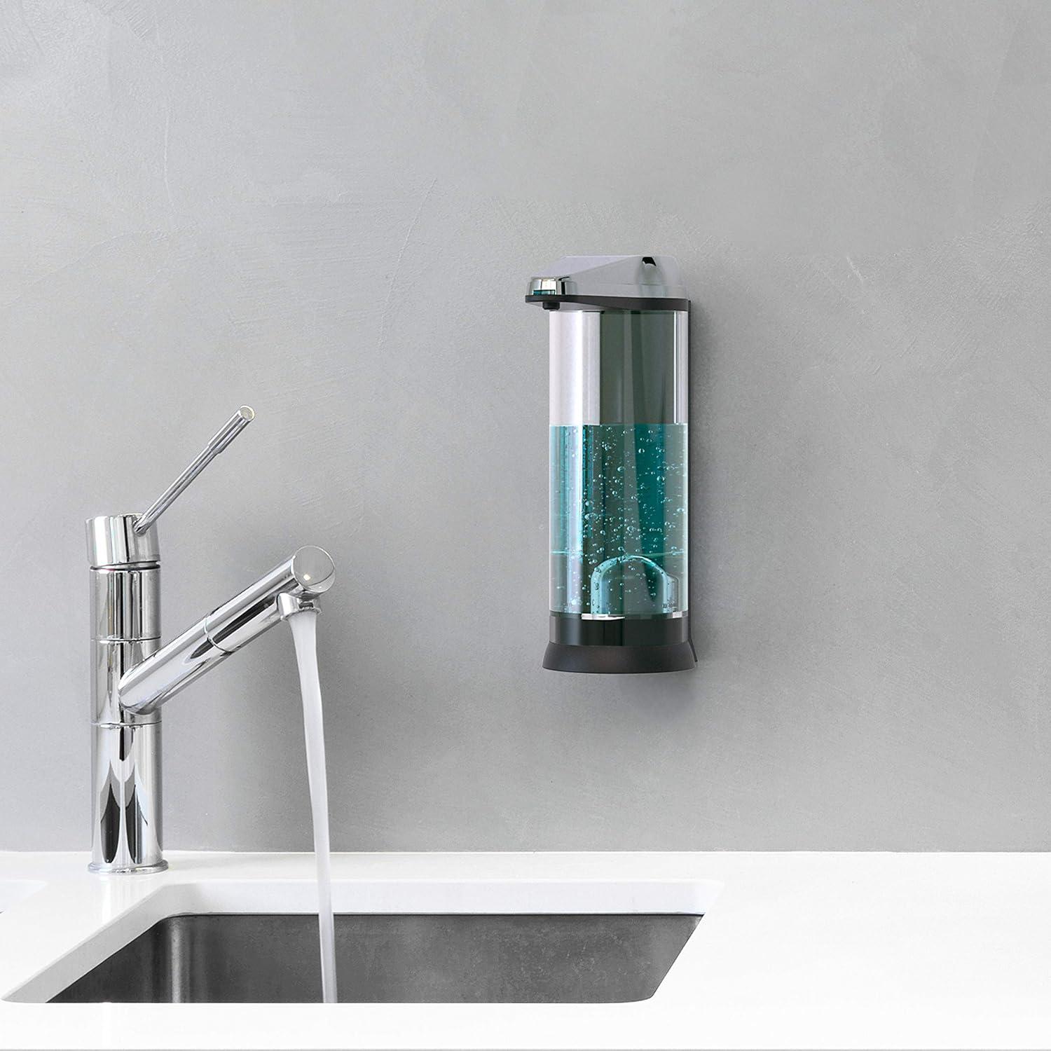 Touchless Chrome and Black Automatic Soap Dispenser