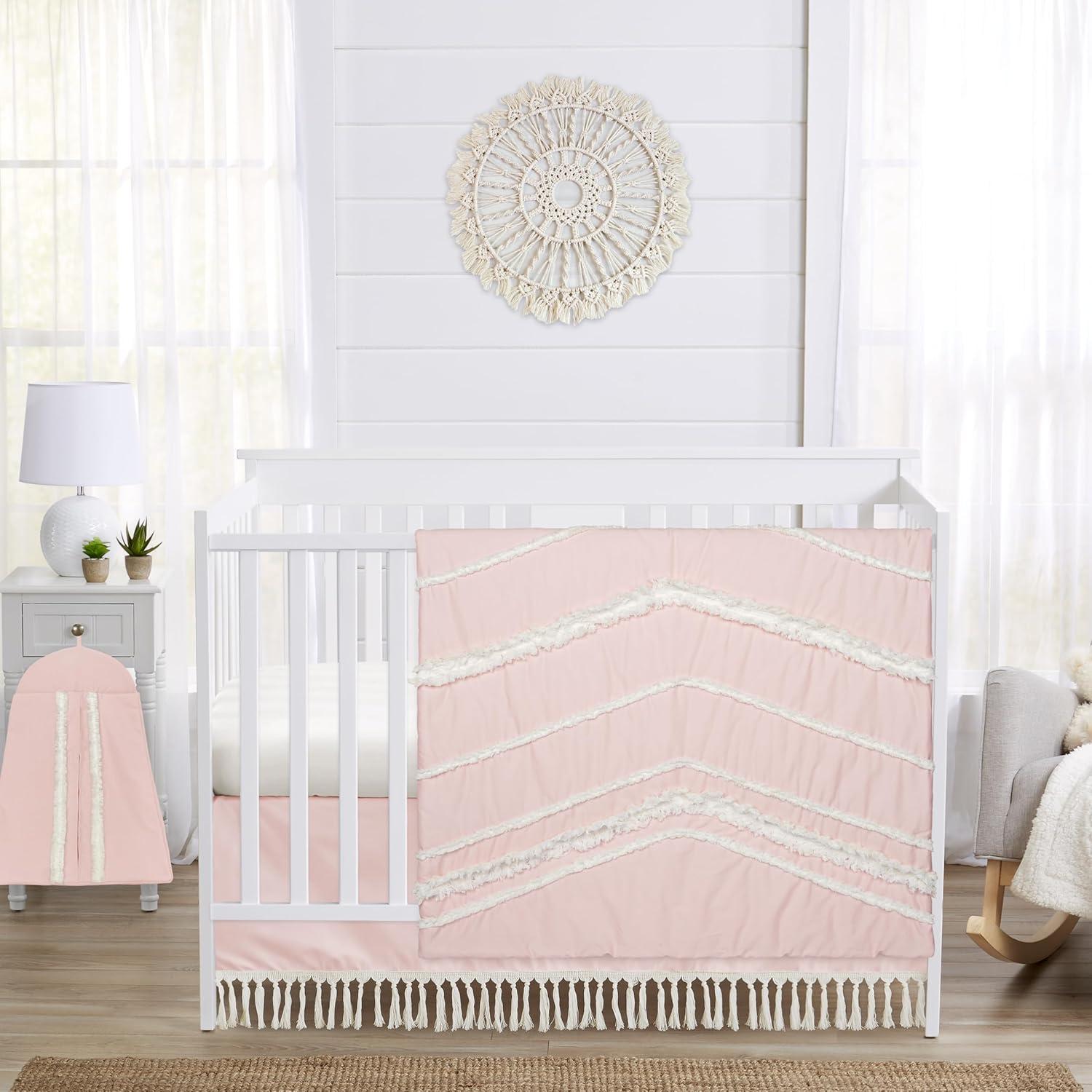 Sweet Jojo Designs Boho Fringe 4 Piece Crib Bedding Set