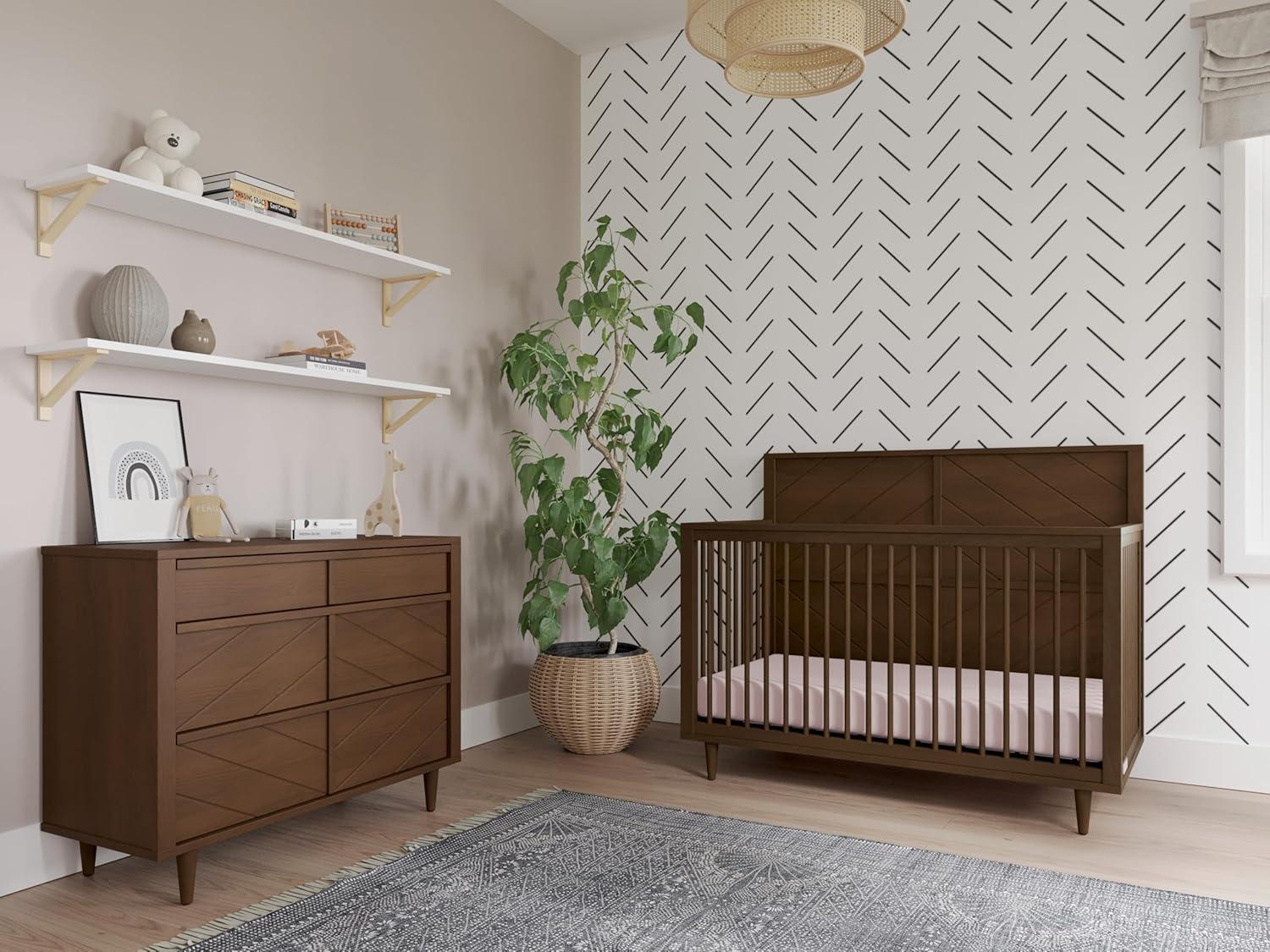 Child Craft Surrey Hill 3 Drawer Dresser for Nursery or Bedroom,  Anti-Tip Kit Included to Prevent Tipping, Baby Safe Finish (Toasted Chestnut)