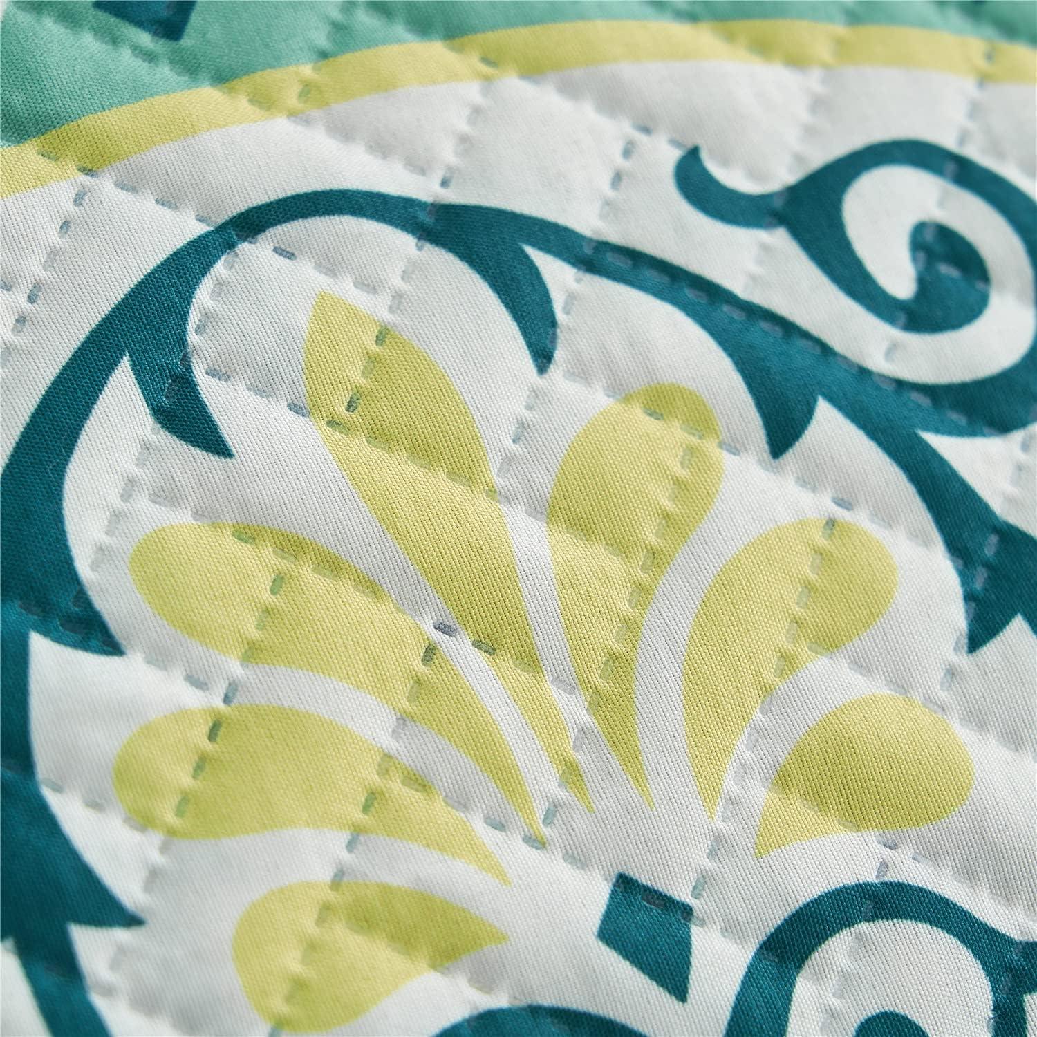 Quilt King Bedding Set (92"x 104"), 3 Piece King Size Quilt with 2 Pillow Shams, Reversible Floral Queen Bedspreads Spring Decor Summer Quilt King Size Bed Covers Coverlet for All Seasons