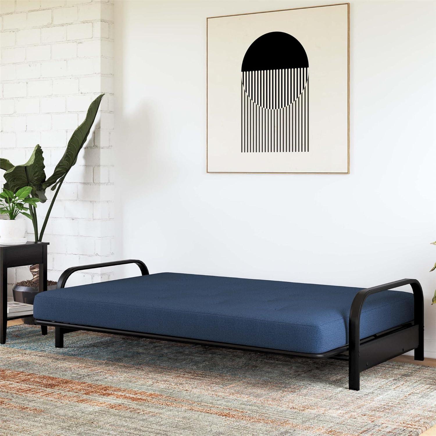 DHP Trule 6-Inch Bonnell Coil Futon Mattress, Microfiber, Full, Blue