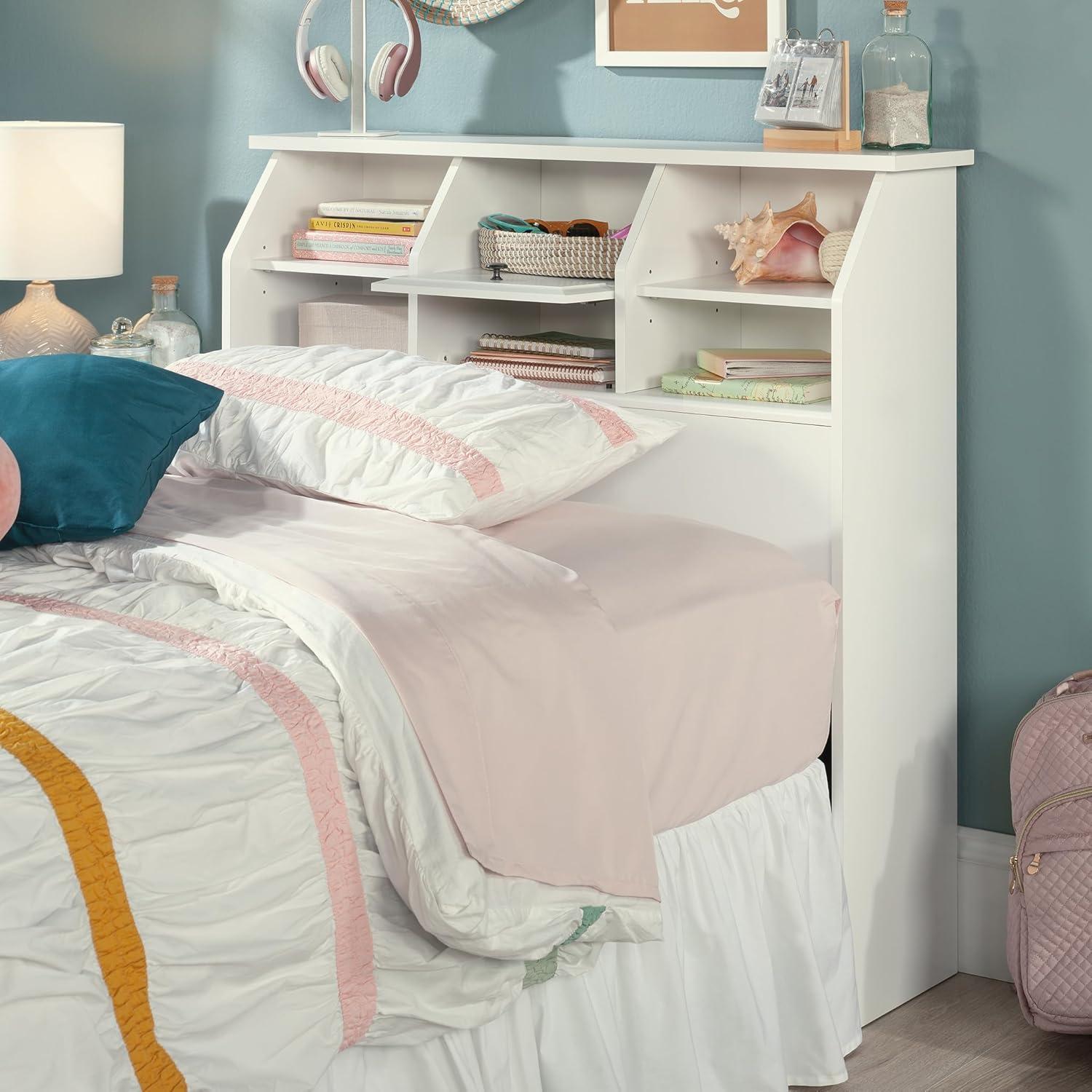 Sauder Shoal Creek Twin Bookcase Headboard, White Finish