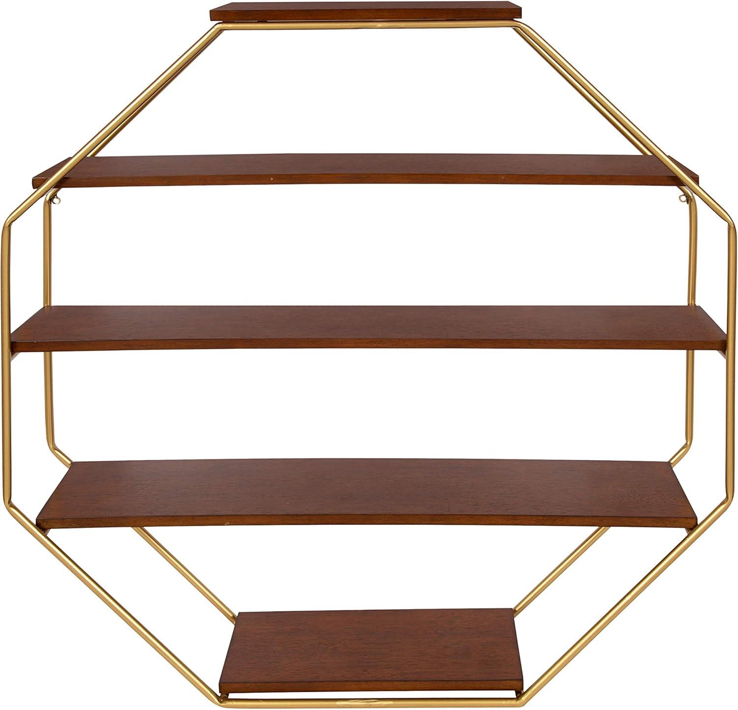 Lintz Octagon Floating Wall Shelves - Kate & Laurel All Things Decor