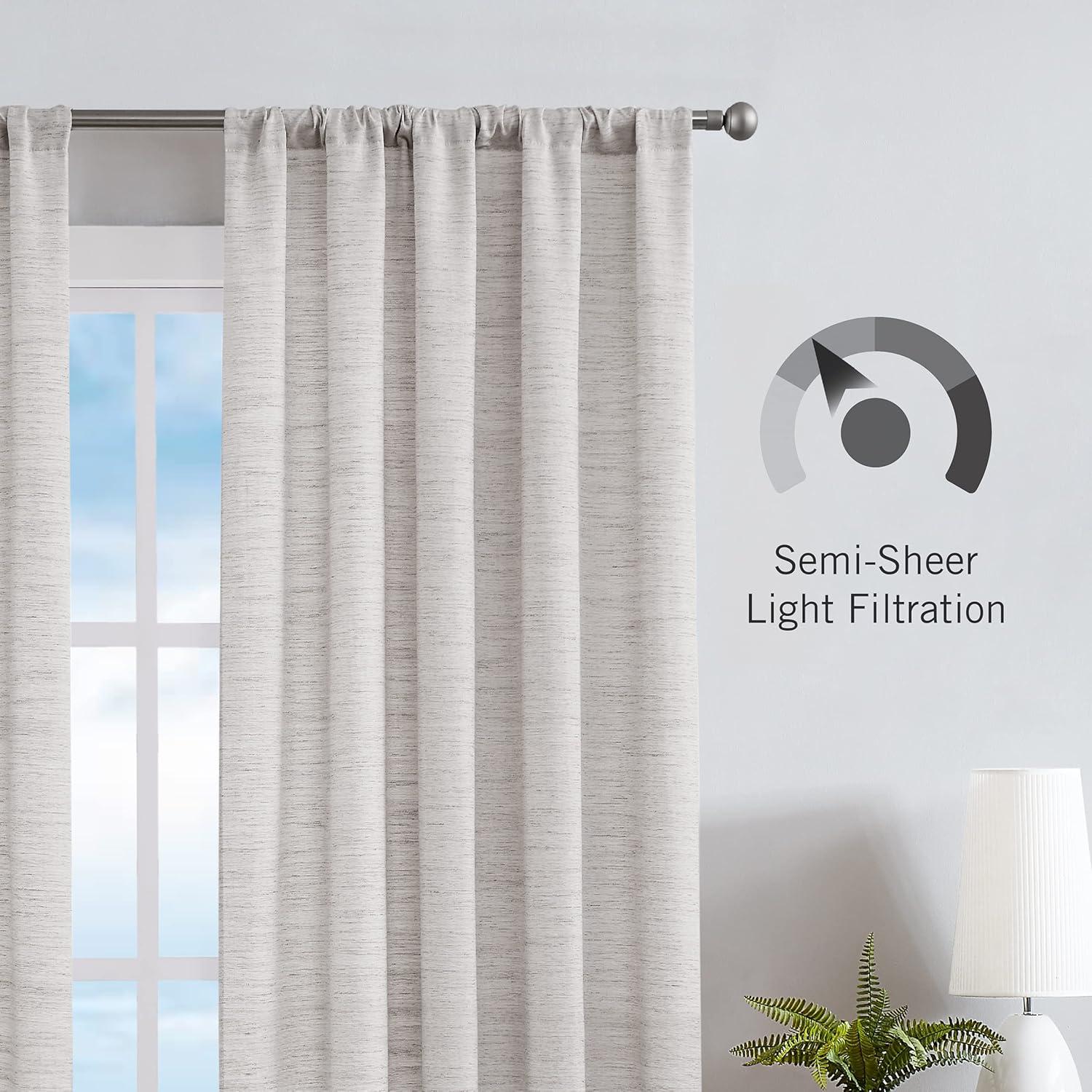 Nautica Nautica Light Filtering Rod Pocket Window Curtains Pair (Set of 2)