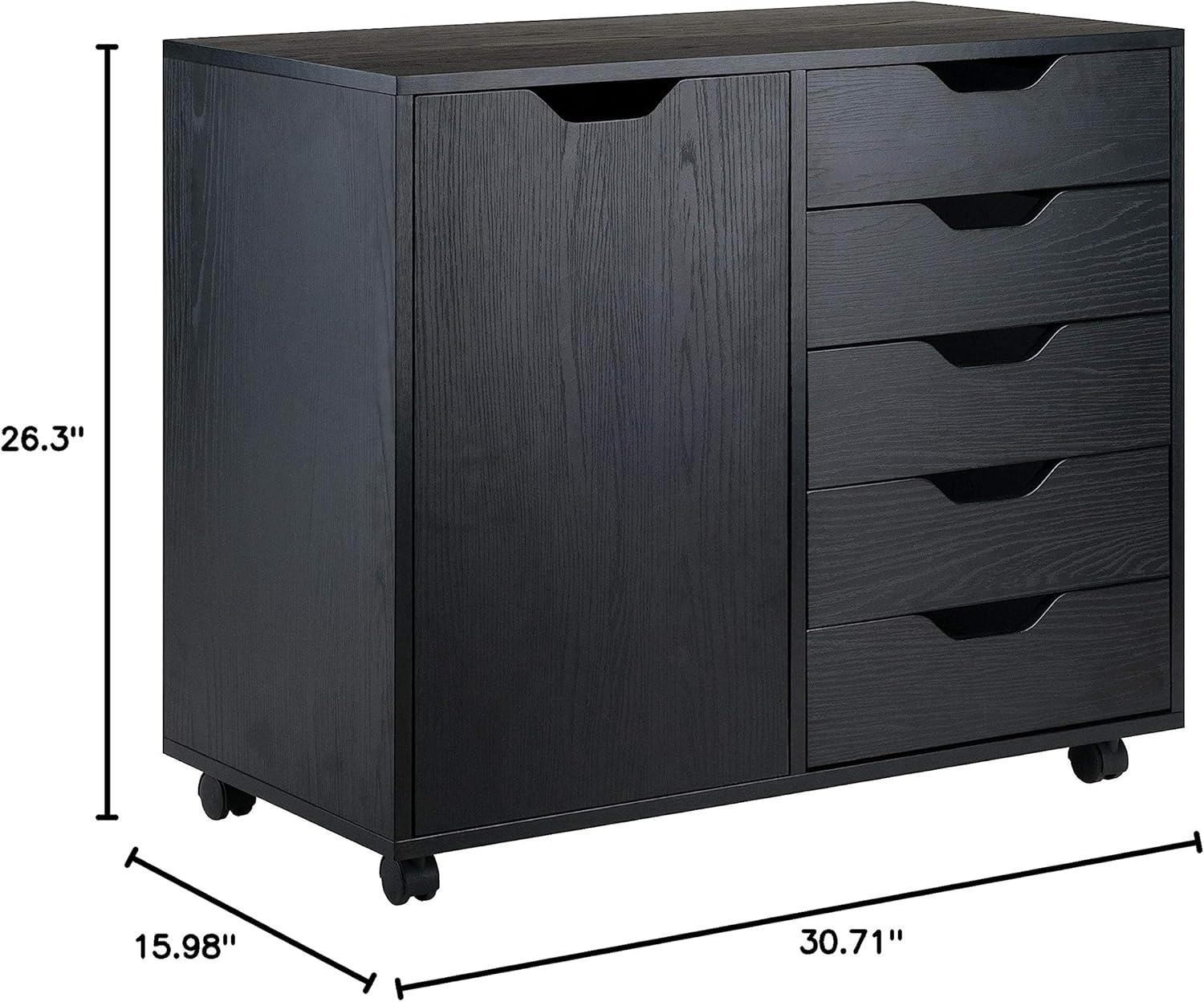 Halifax 5 Drawer 1 Side Cabinet - Winsome