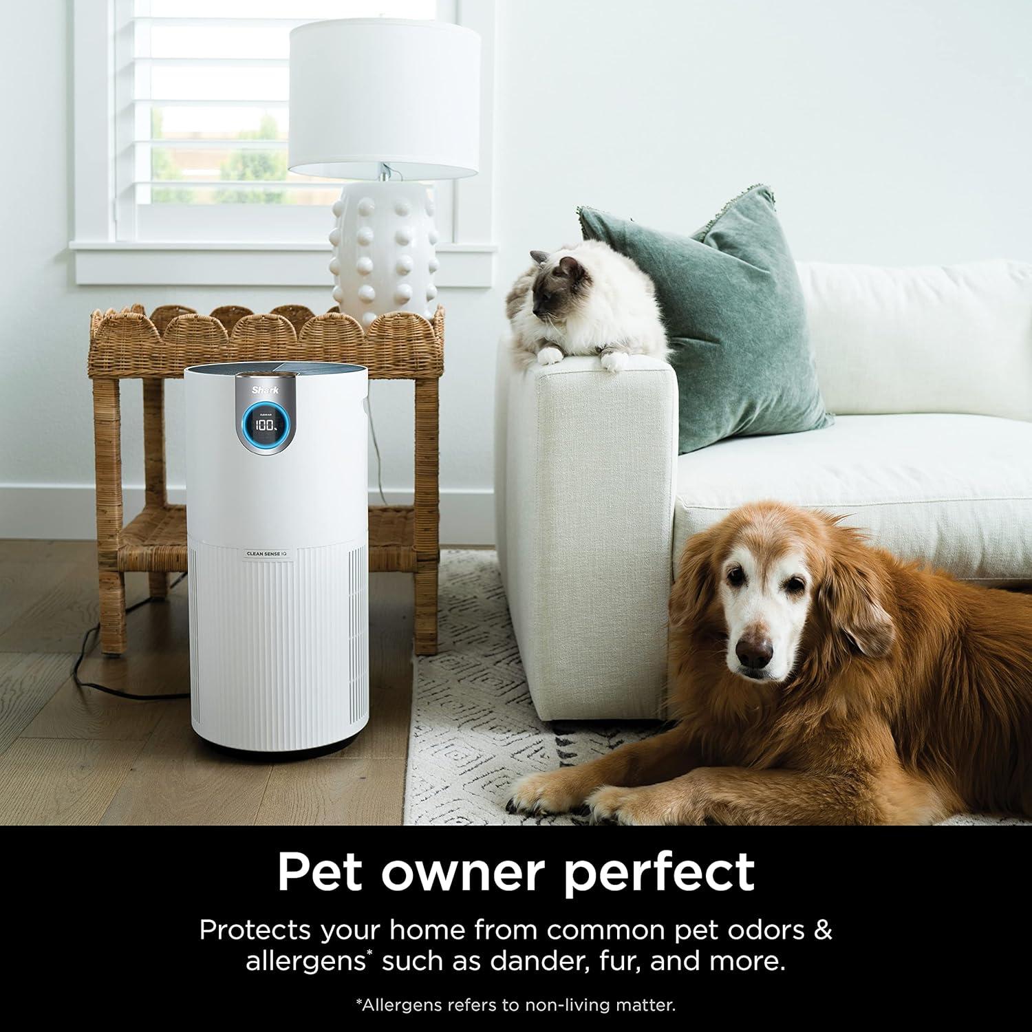 Restored Shark Air Purifier MAX with Nano Seal HEPA, Cleans up to 1000Sq ft HP200 -White (Refurbished)