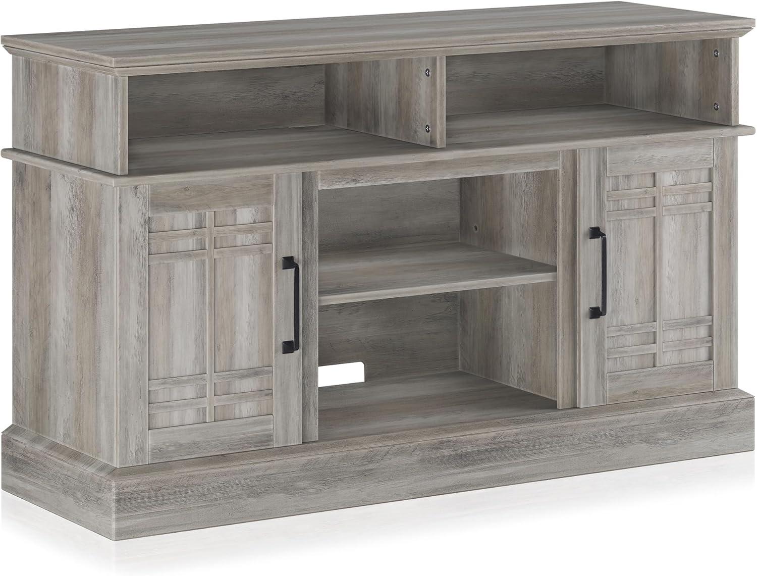 BELLEZE TV Stand Media Entertainment Center - Norrell (Gray Wash)