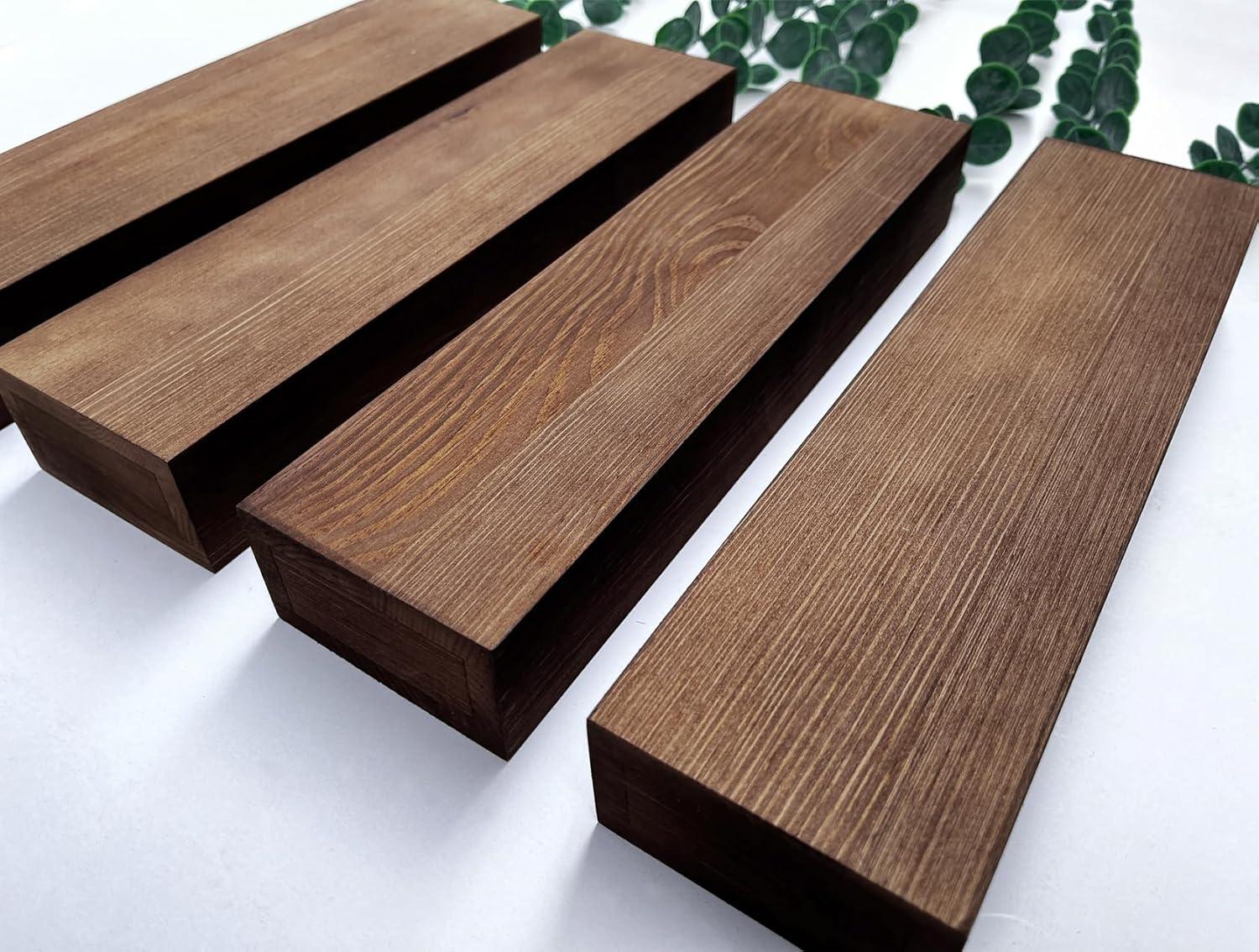 Wall Planters for Indoor Plants Modern Farmhouse Wooden Pocket Wall Vases for Dried Flowers and Faux Plants 4 Pack
