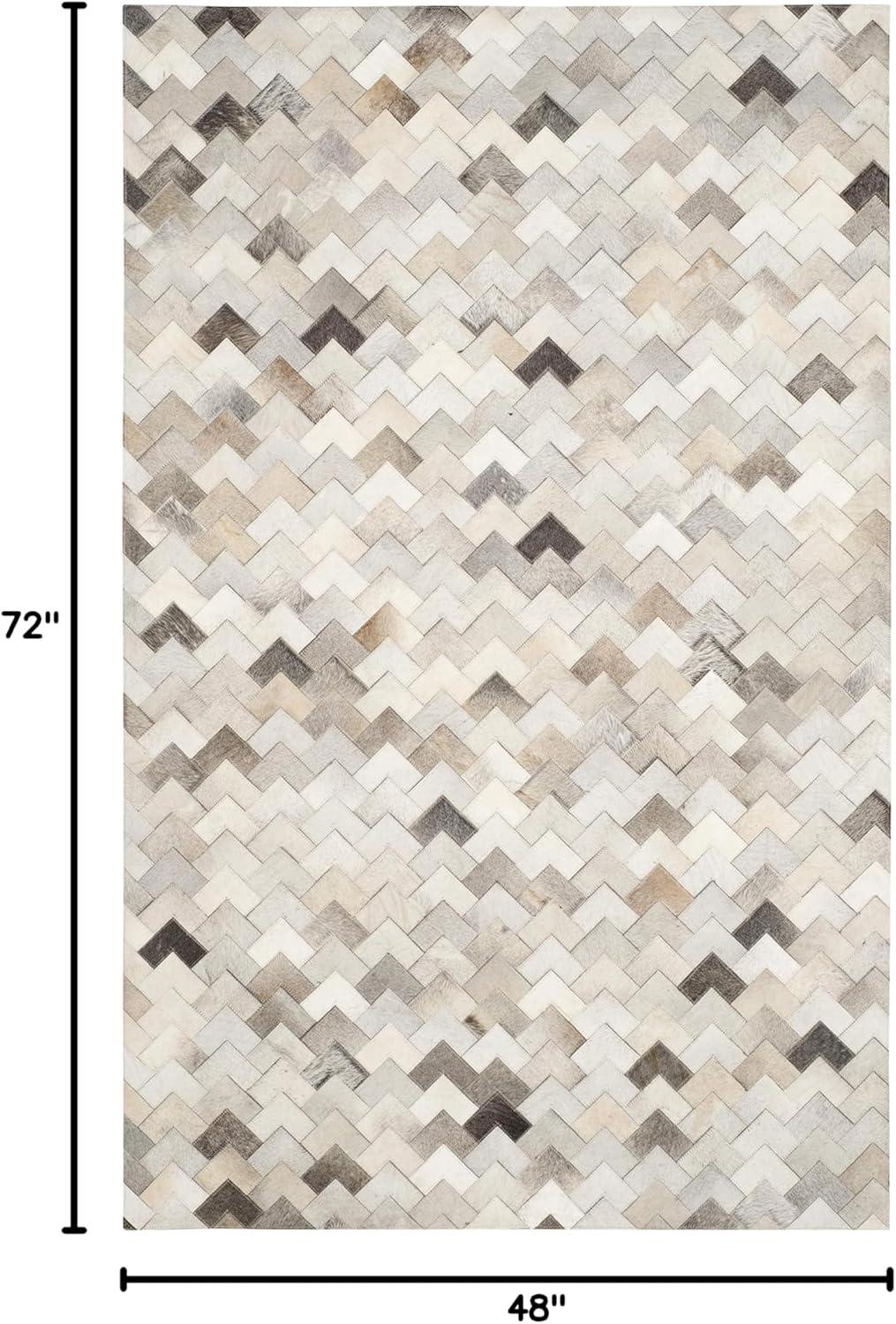 Studio Leather STL183 Hand Woven Area Rug - Grey - 4'x6' - Safavieh.