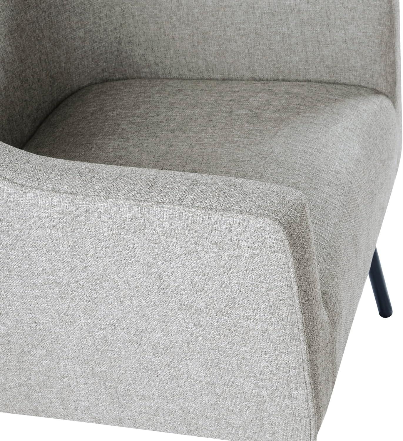 HomePop 20.9" Seat Height Modern Fabric Accent Chair in Gray