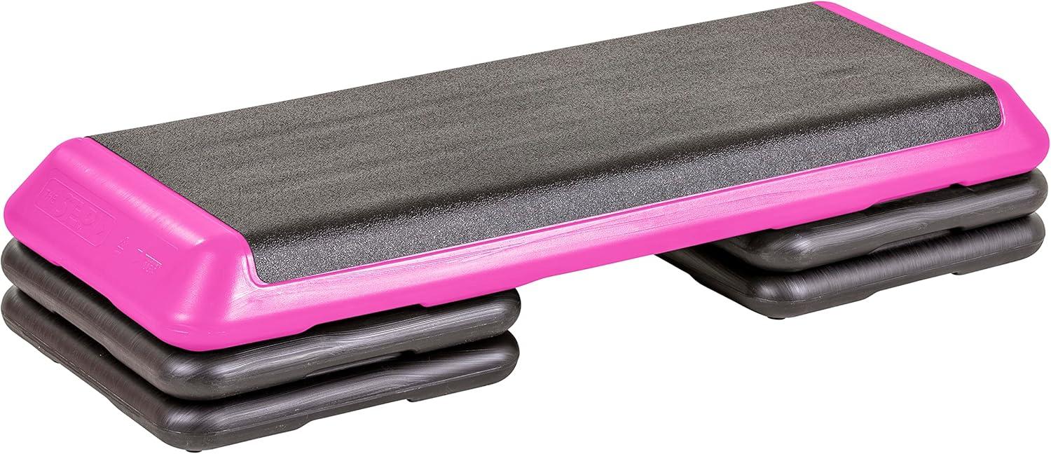 The Step Club Size Platform with Two (2) Freestyle Risers and Two (2) Original Risers - Pink