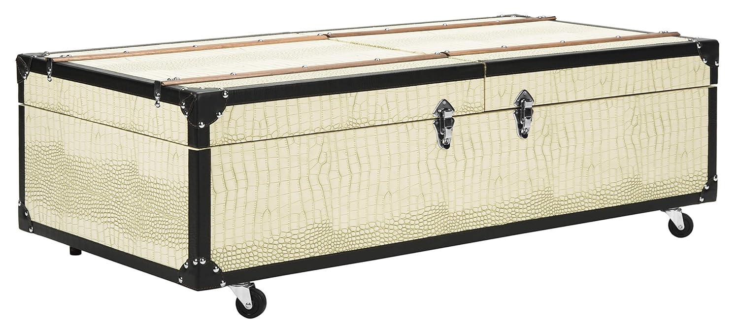 Zoe Trunk/Coffee Table - Cream - Safavieh