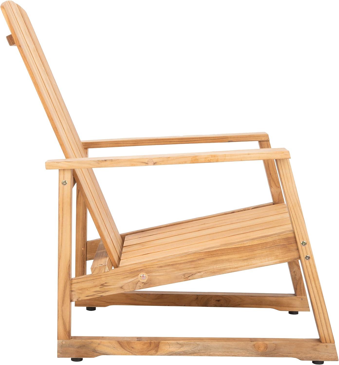 SAFAVIEH Couture San Juan Brazilian Teak Adirondack Chair, Natural