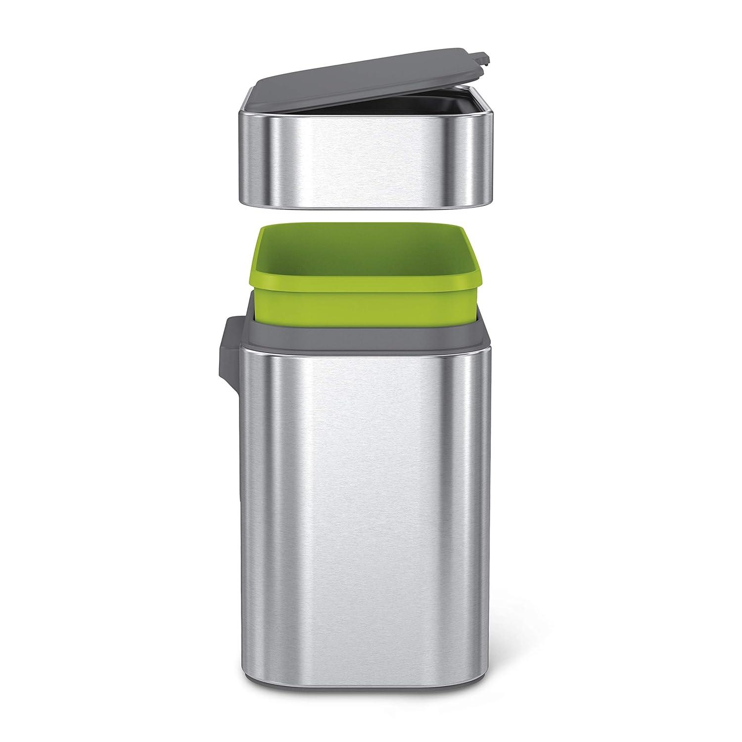 Simplehuman 4 Liter Compost Caddy, Brushed Stainless Steel