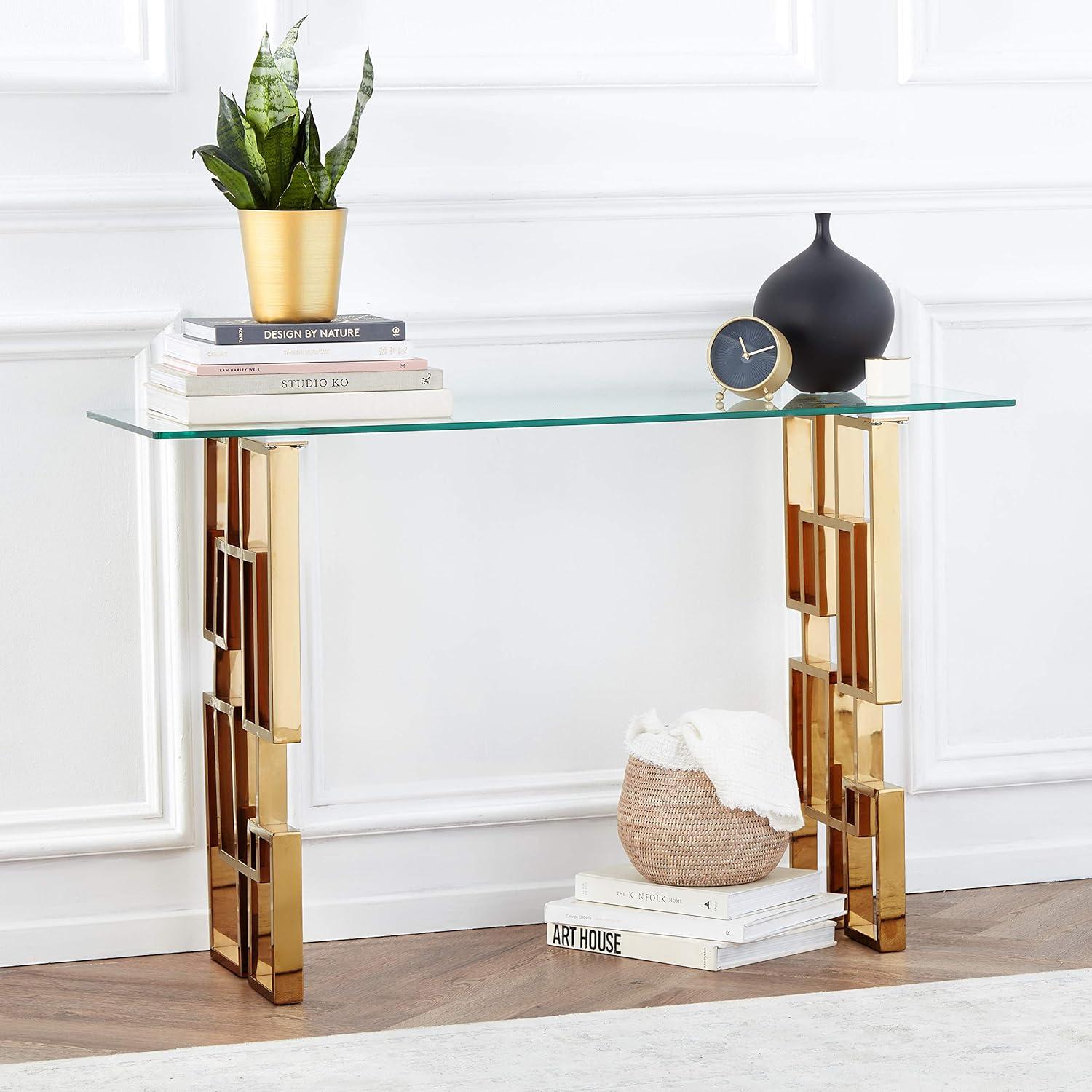 Maykoosh Southwestern Style Gold Console Table