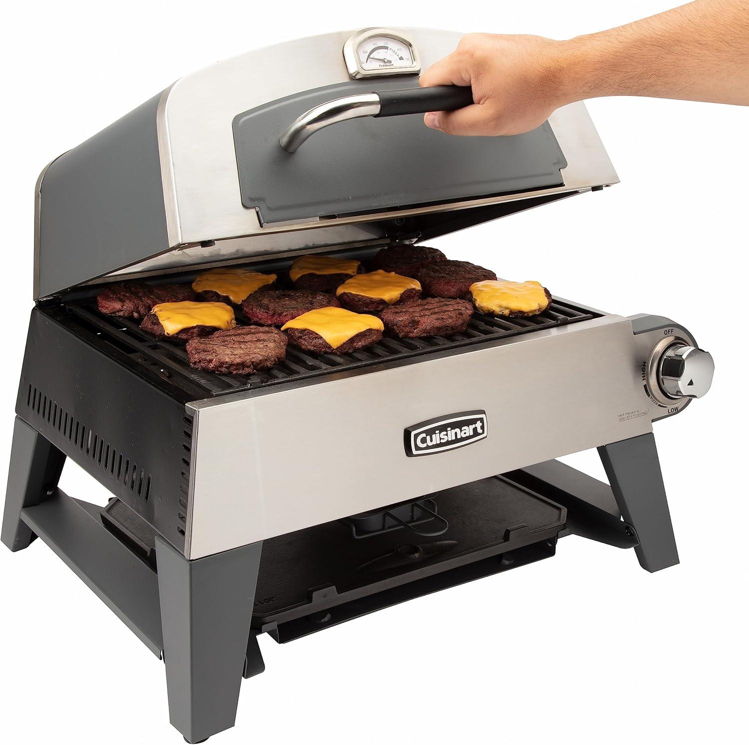 Cuisinart Stainless Steel Propane Grill, Griddle, & Pizza Oven