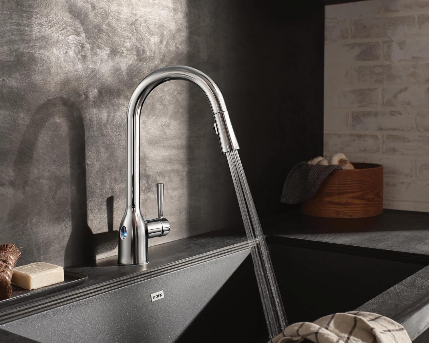 Moen Adler MotionSense Wave Single Handle Pulldown Kitchen Faucet with Power Clean Technology