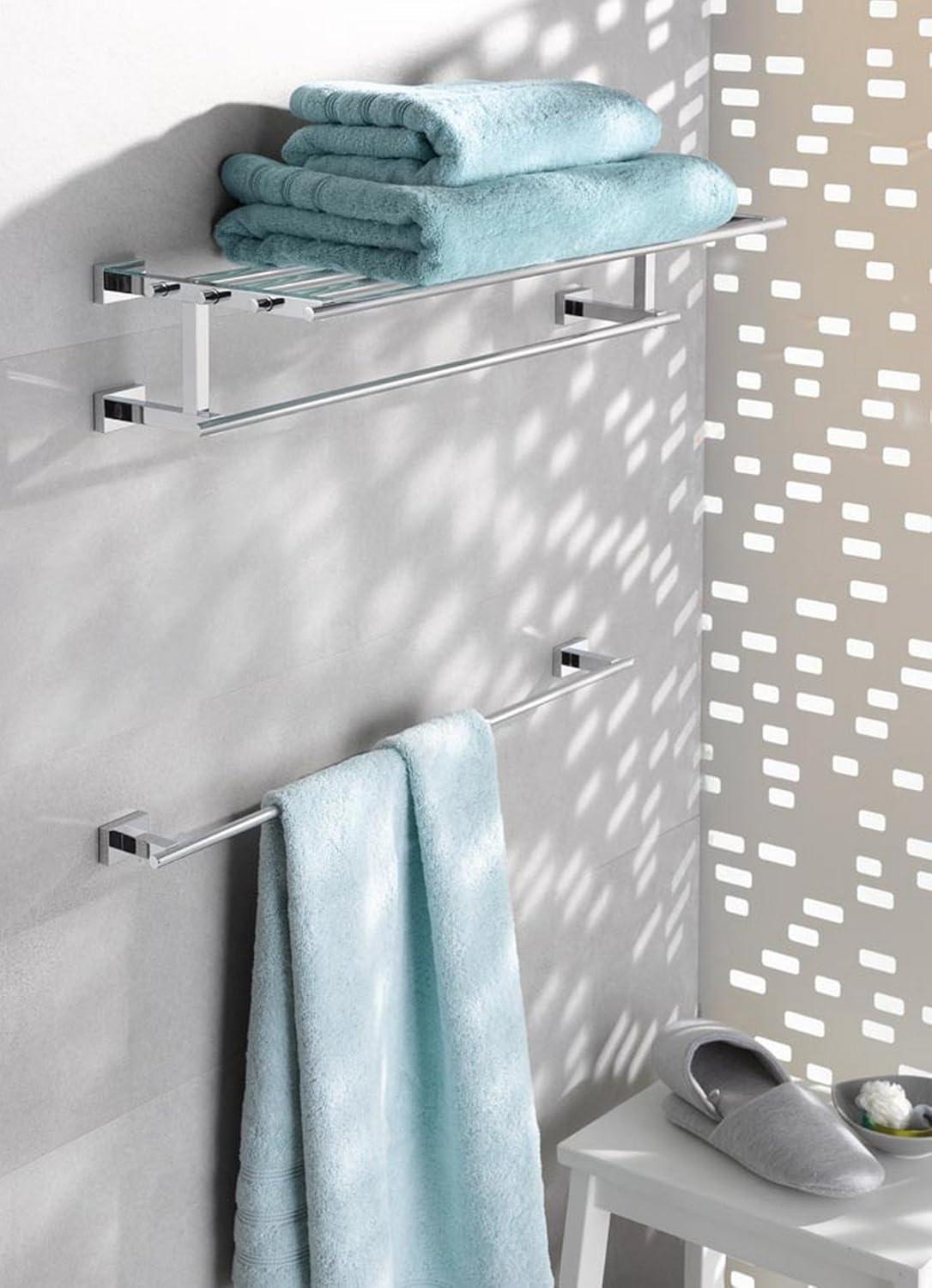 GROHE 40509001 Essentials Cube 23.622" Wall Mounted Cube Towel Bar