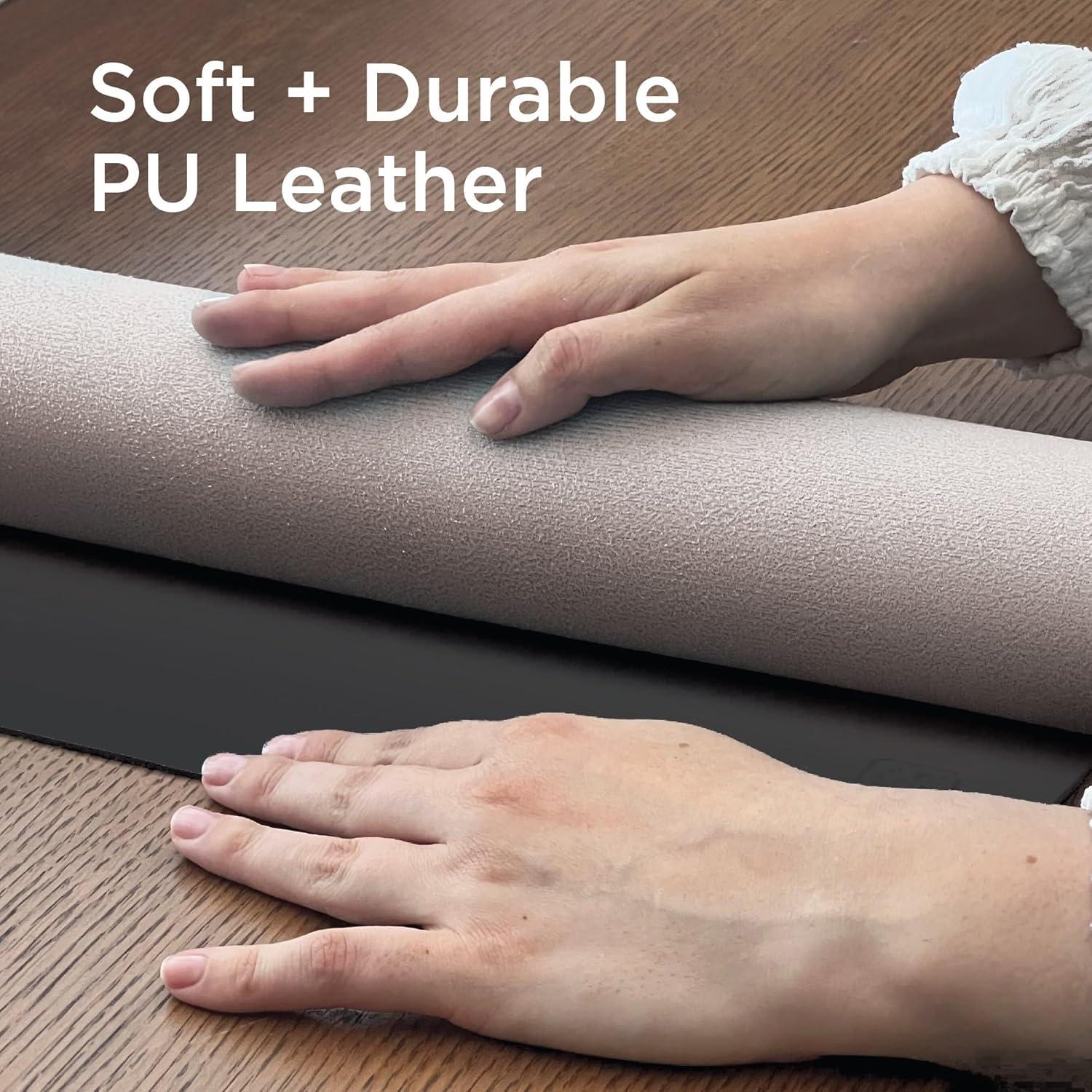 Black+Decker Faux Leather Desk Mat for Keyboard and Mouse - Protective Desk Decor - Gaming, Work from Home, Office Accessory