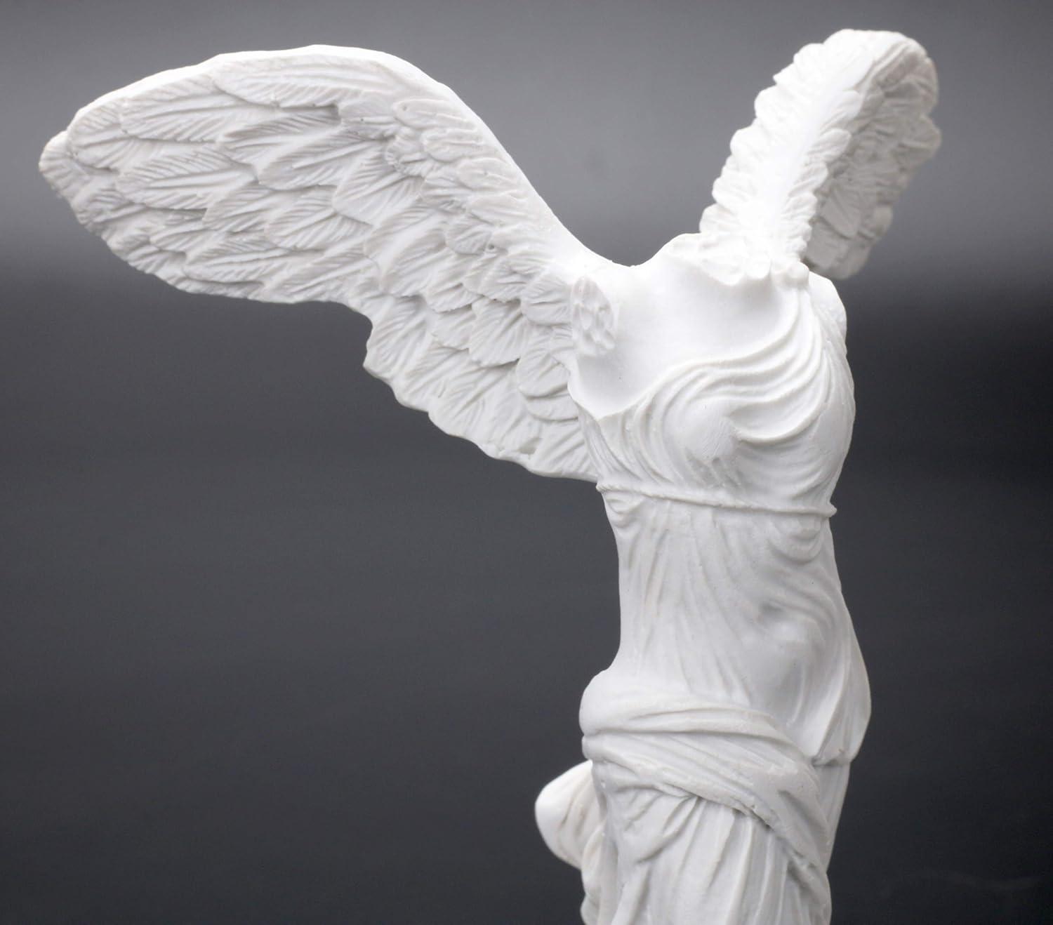 Winged Victory Goddess Statue Victory Of Samothrace Sculpture Resin Roman Greek Victoria Figurine For Home Office Decor White