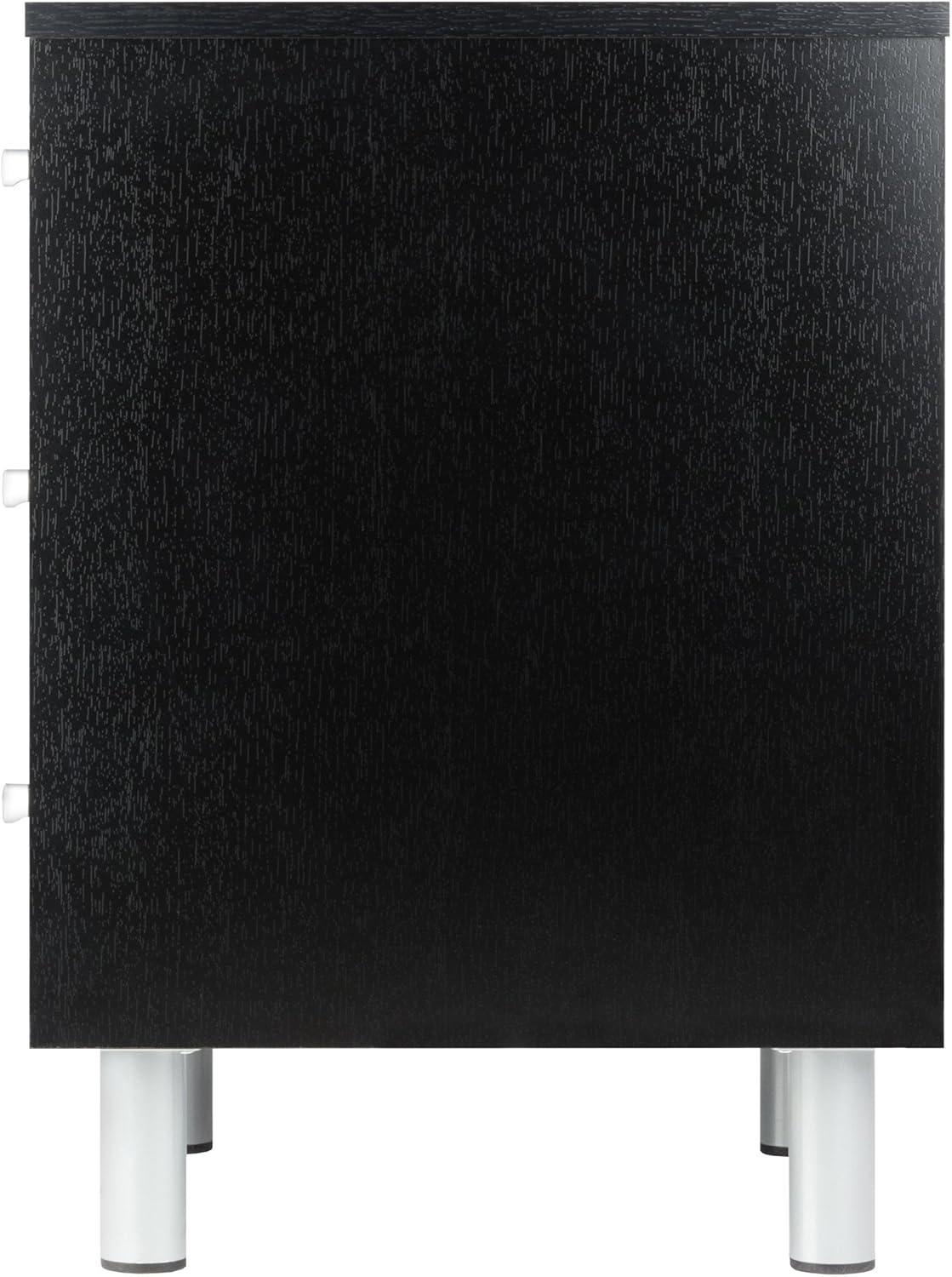 Daniel Nightstand with 3 Drawers Black - Winsome