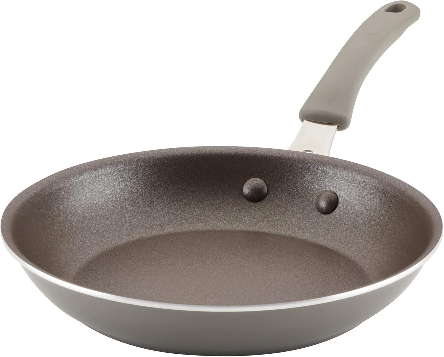 Gray Aluminum Nonstick 10-Inch Frying Pan with Ceramic Coating