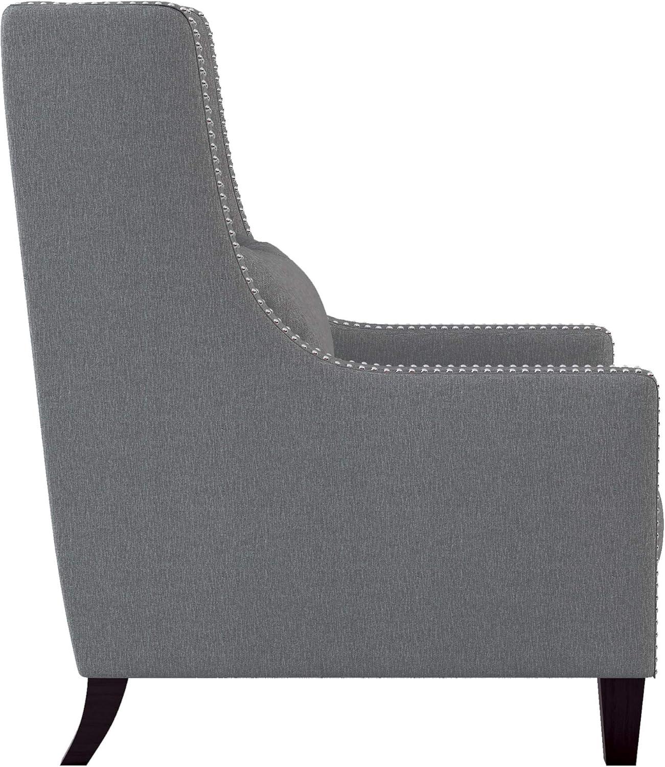 Lexicon Keller Upholstered Wingback Chair in Light Gray