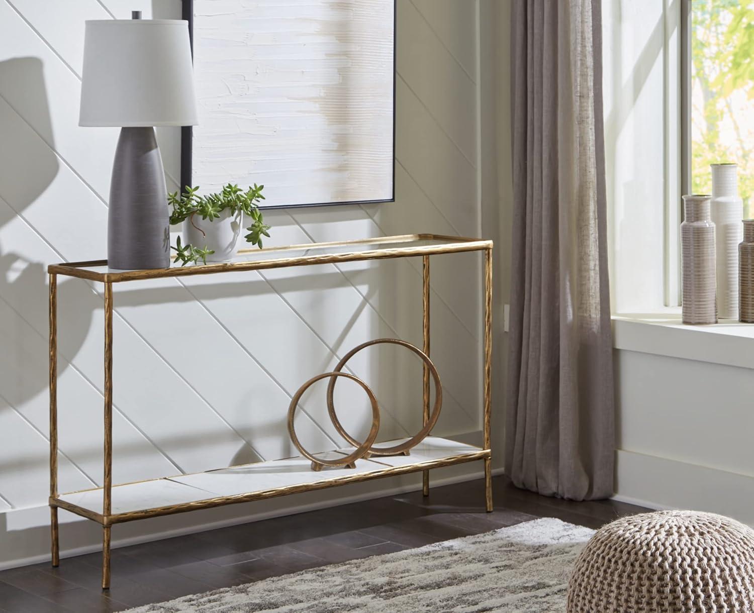 Signature Design by Ashley Casual Ryandale Console Sofa Table, Antique Black