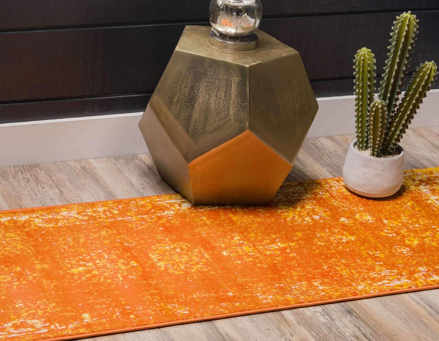 Unique Loom 2' 0 x 13' 0 Sofia Casino Orange Area Rug