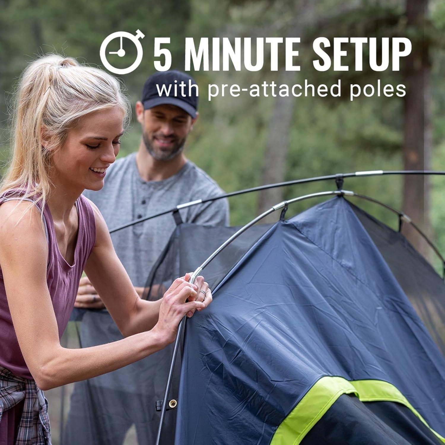 Open Box Coleman Skydome 6 Person Tent with Dark Room Technology, Multicolor
