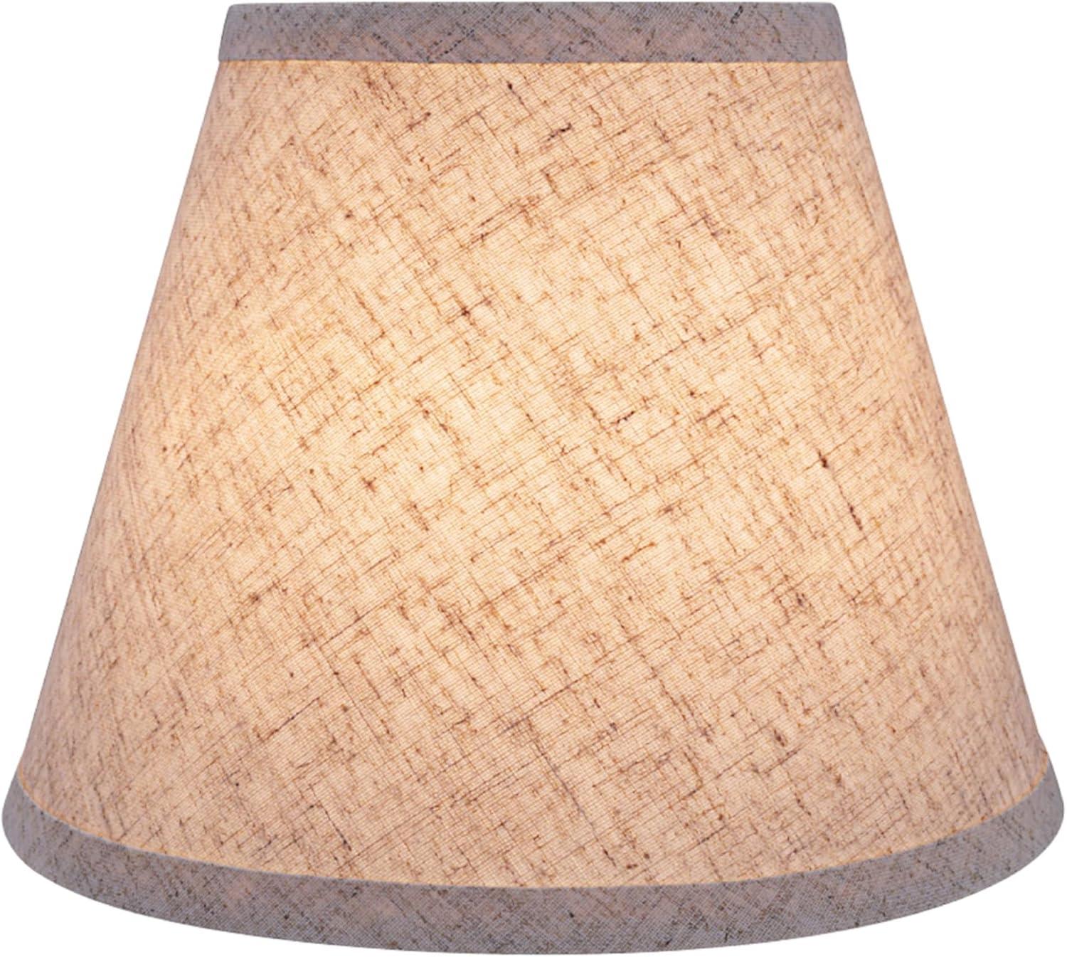 Aspen Creative 32426 Transitional Hardback Empire Shaped Spider Construction Lamp Shade in Beige, 9" wide (5" x 9" x 7")