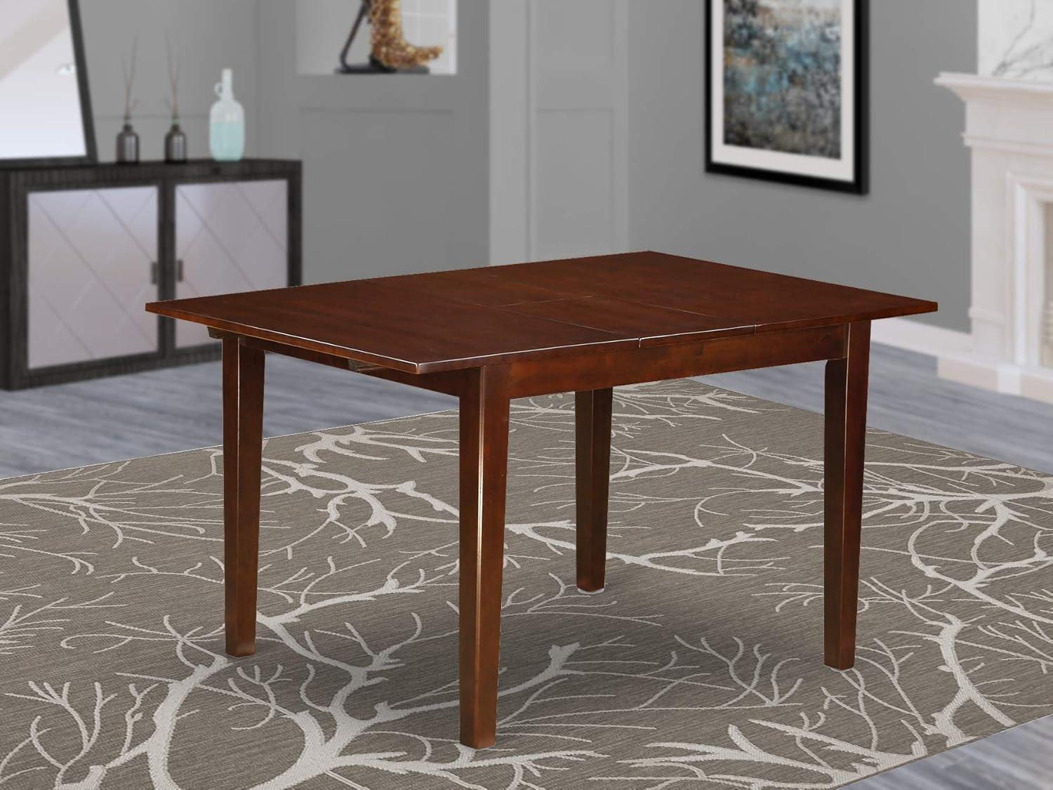 Norfolk Rectangular Table With 12" Leaf -Mahogany Finish.