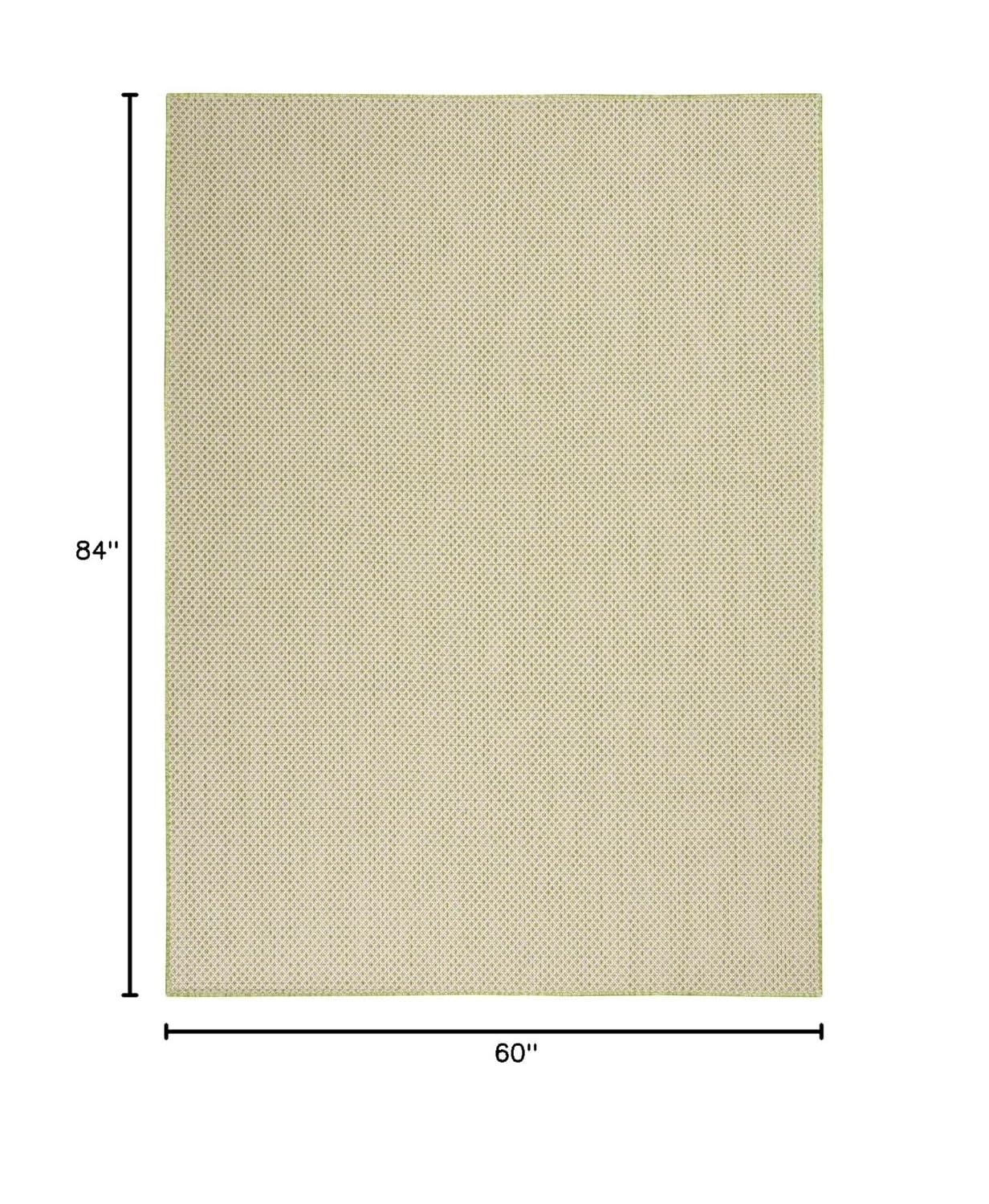 Nourison Courtyard COU01 Indoor/outdoor Area Rug - Ivory Green 5' x 7'