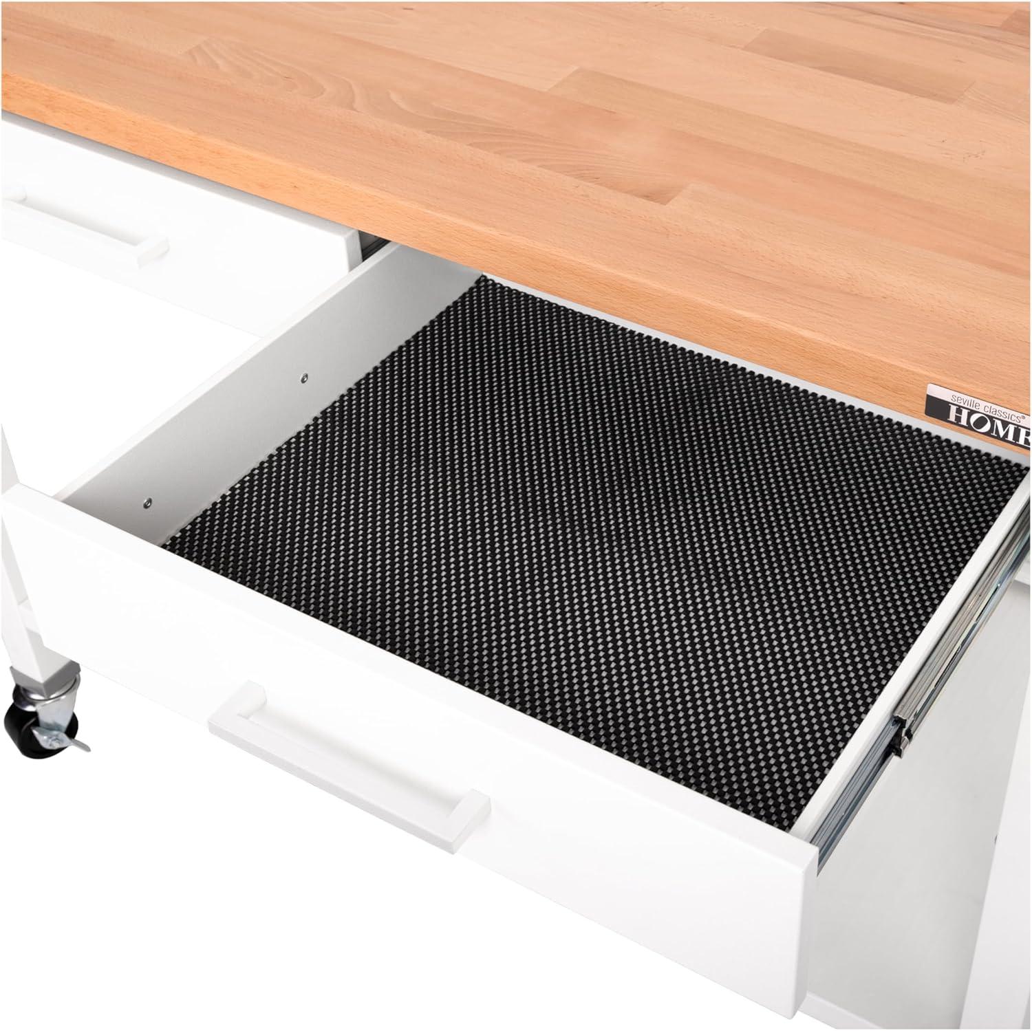 48'' Wide Stainless Steel Kitchen Rolling Cart Island with Solid Wood Top