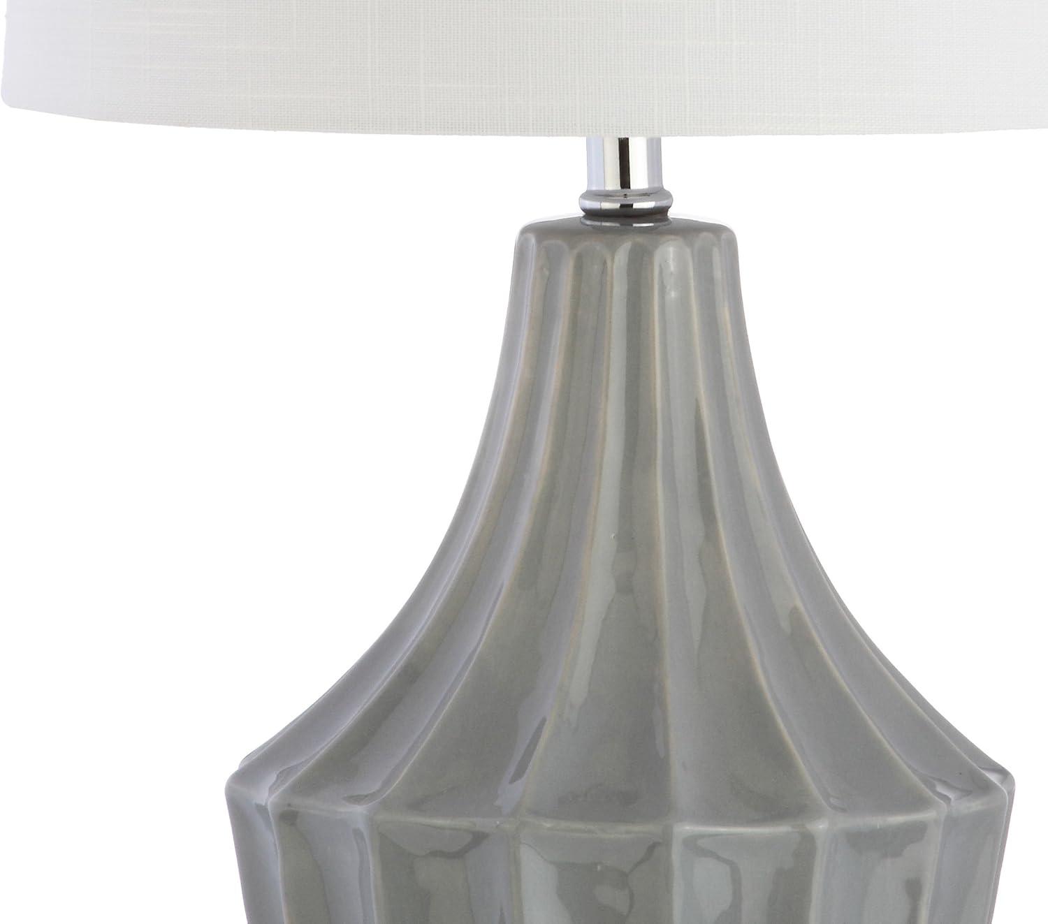 Tate 24.5" Ceramic LED Table Lamp, Gray