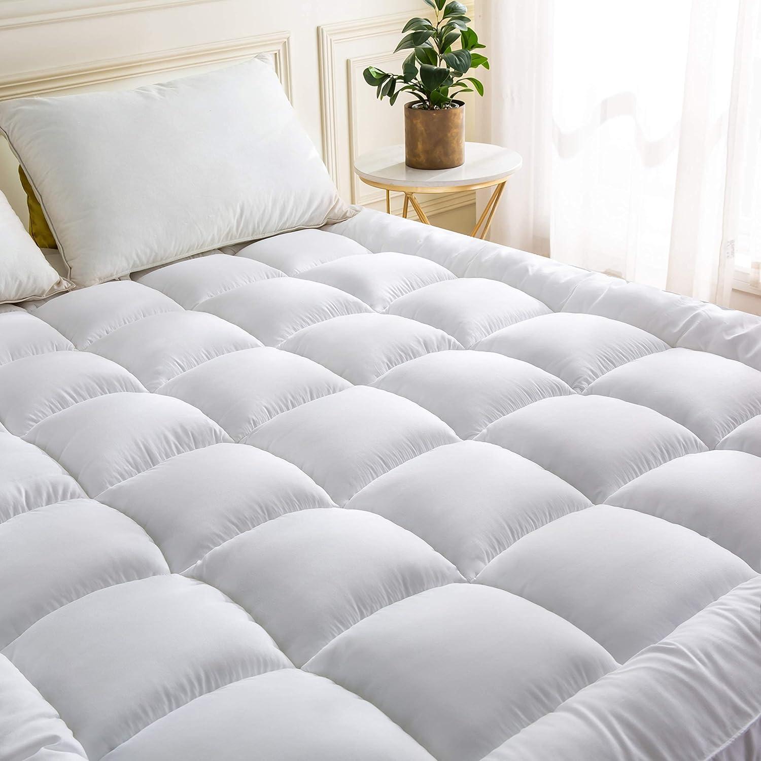 Premium White Twin Down Alternative Featherbed Mattress Topper