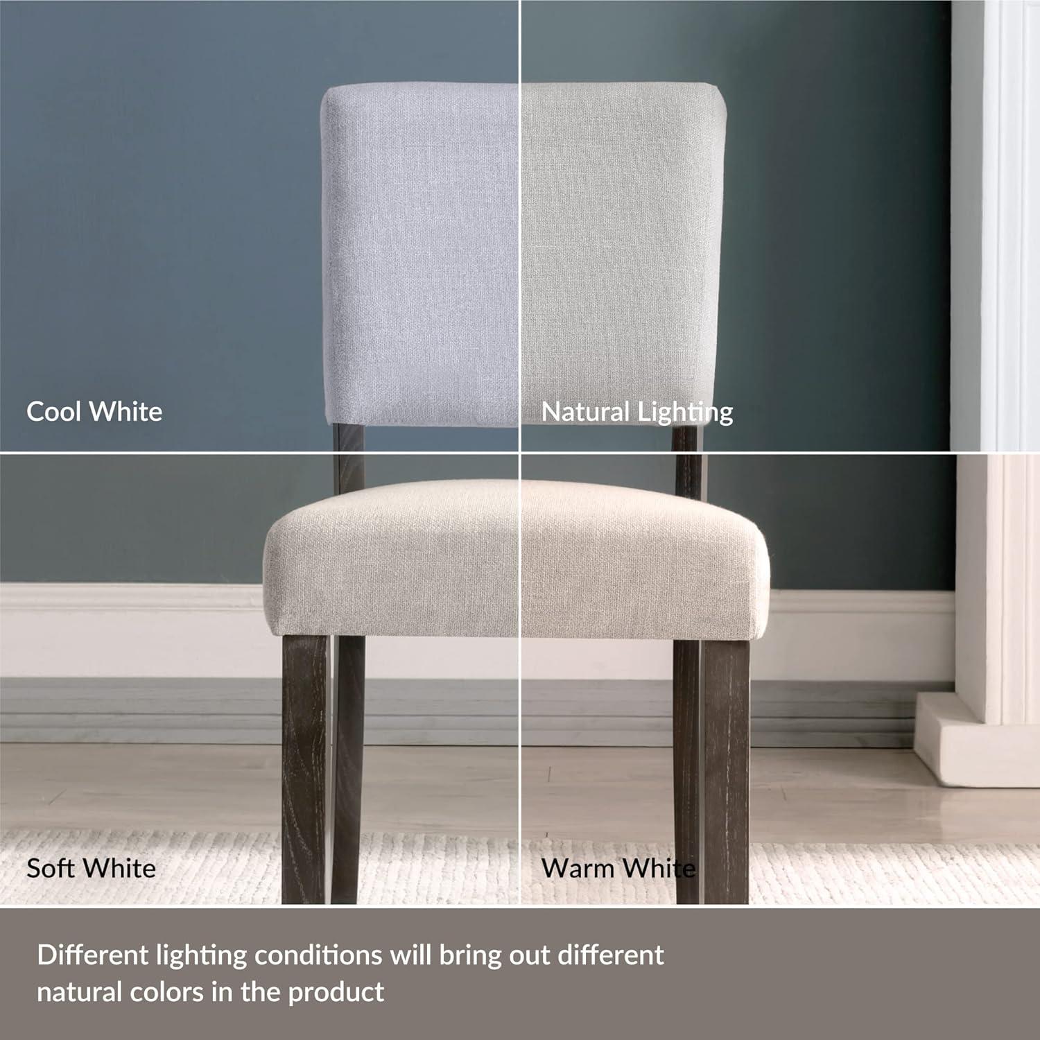 Leick Favorite Finds Wood Upholstered Dining Chair Set in Gray Washed Black Bean