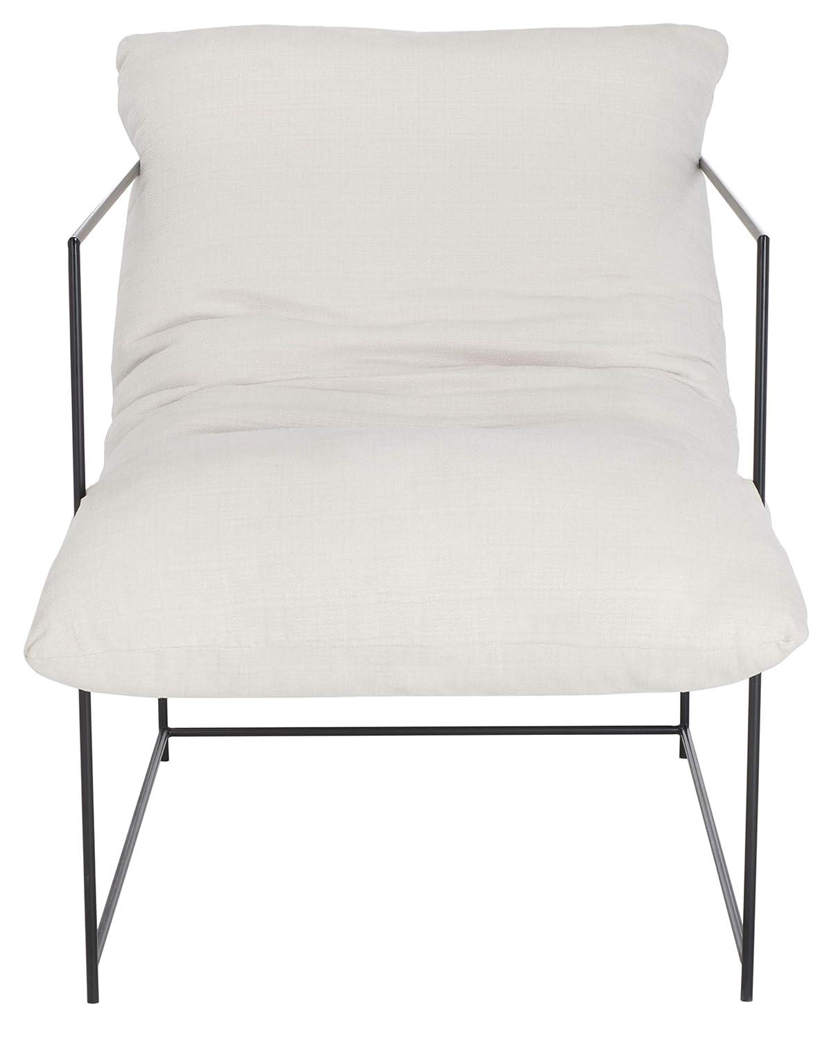 Portland Pillow Top Accent Chair - ACH4511 - Ivory/Black - Safavieh