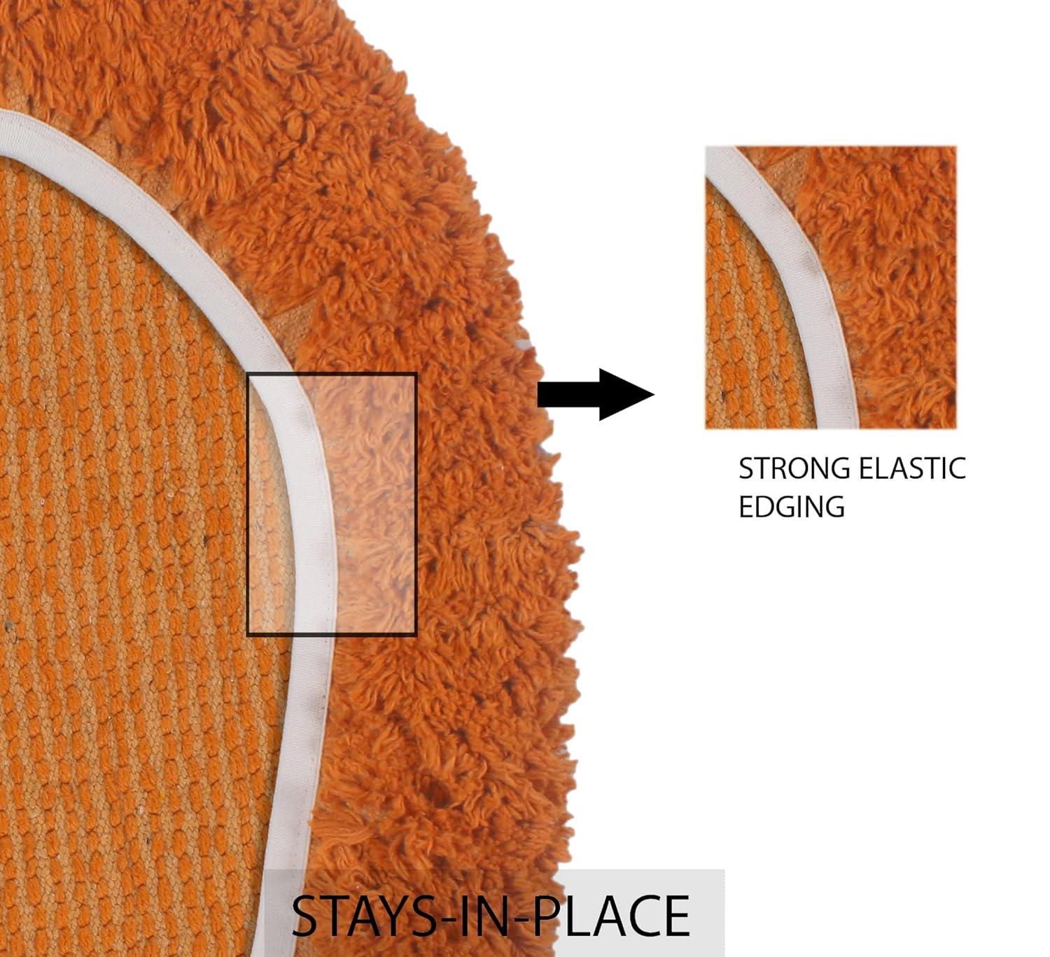 Home Weavers Inc Home Weavers WaterFord Collection Cotton Soft, Water Absorbent Toilet Seat Lid Cover, Machine Washable 18"x18" Toilet Lid Cover