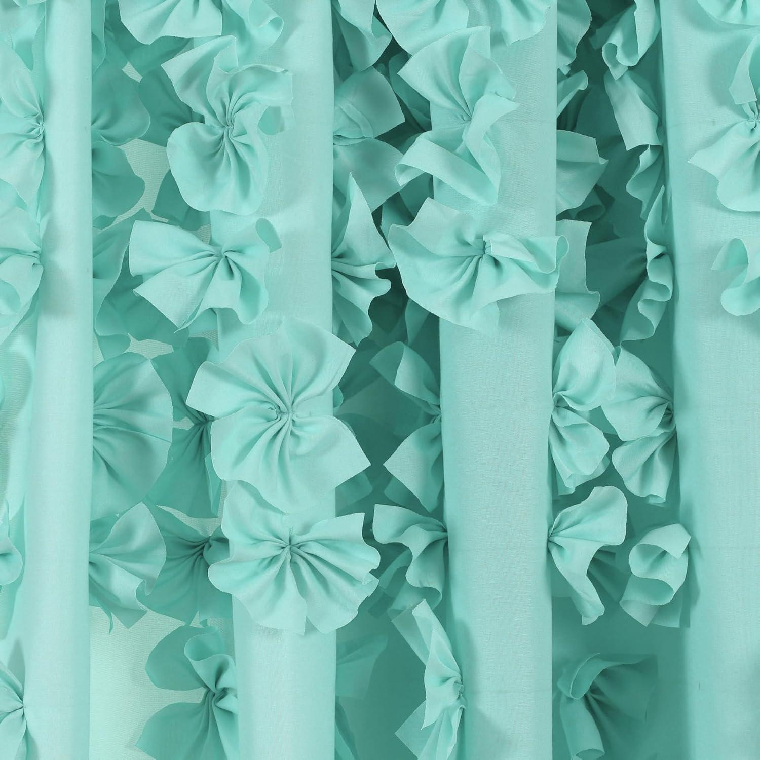 Lush Decor Riley Polyester Semi Sheer Curtain Single Panel
