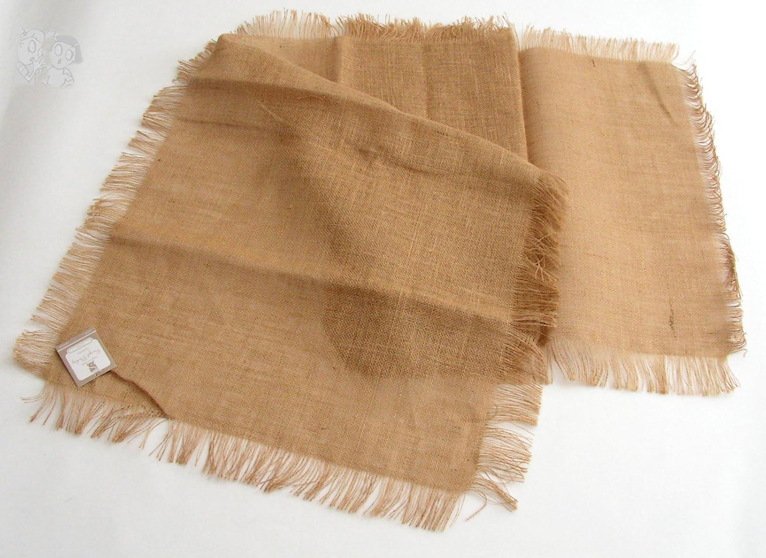 Fringed Jute Runner Natural (20"x70"): Saro Lifestyle, Woven Texture, Playful Edges, Rustic Charm