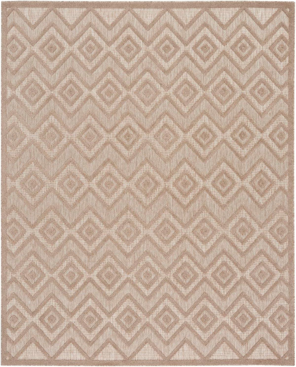 Nourison Versatile Solid Diamond Indoor Outdoor Flatweave Area Rug